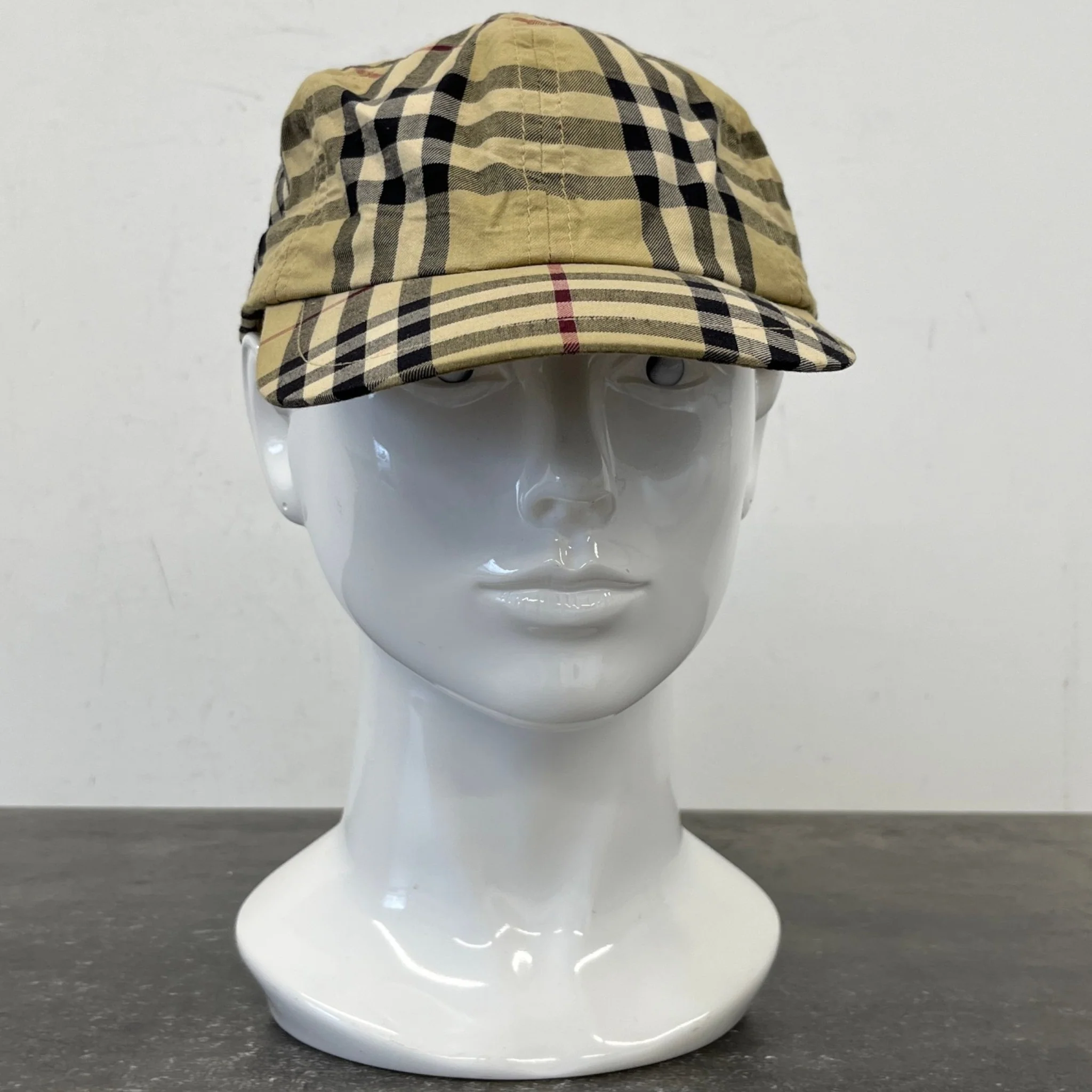 Men's Checkered Cap Beige - Image 8