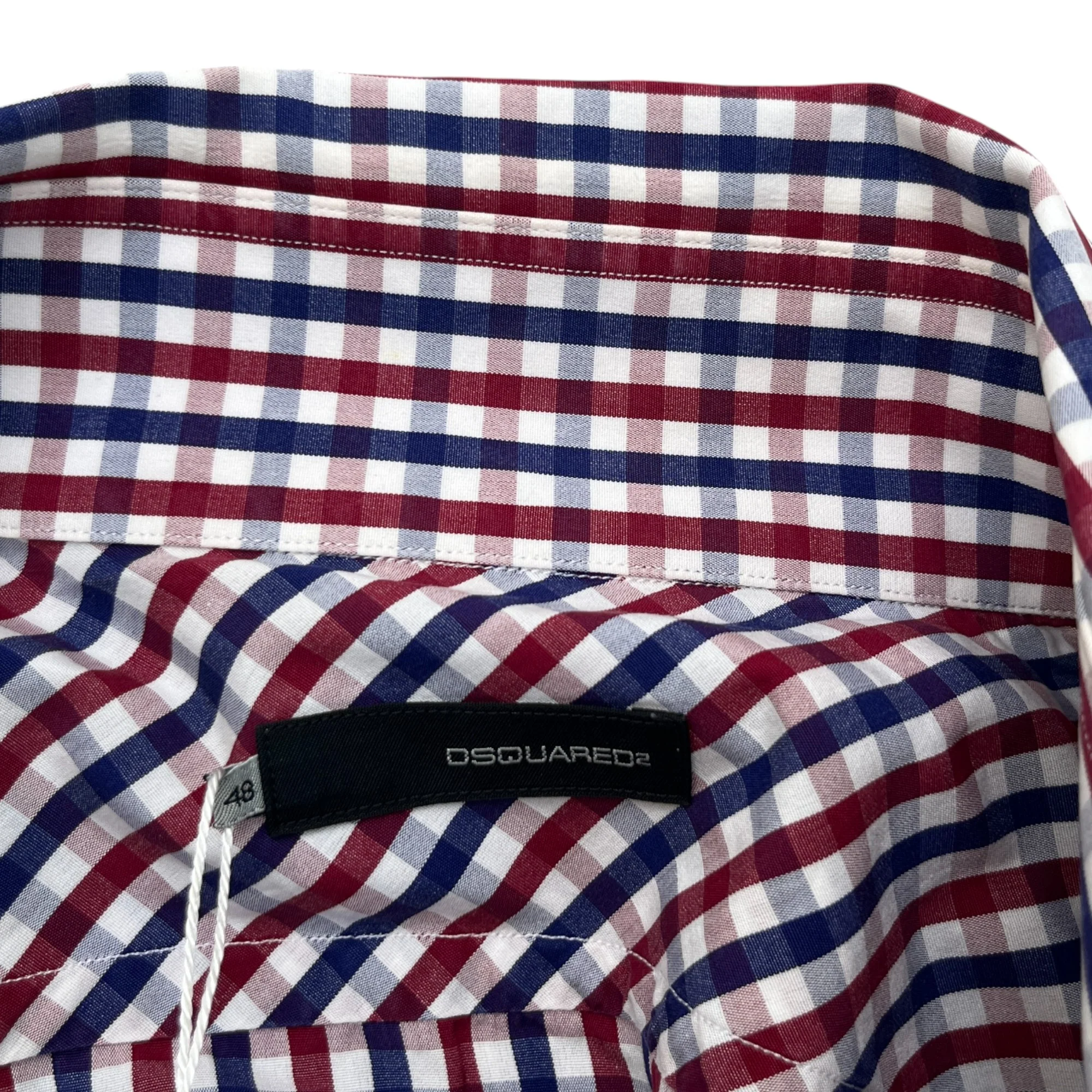 Men's Checkered Shirt Navy Size IT 48 / UK M - Image 8