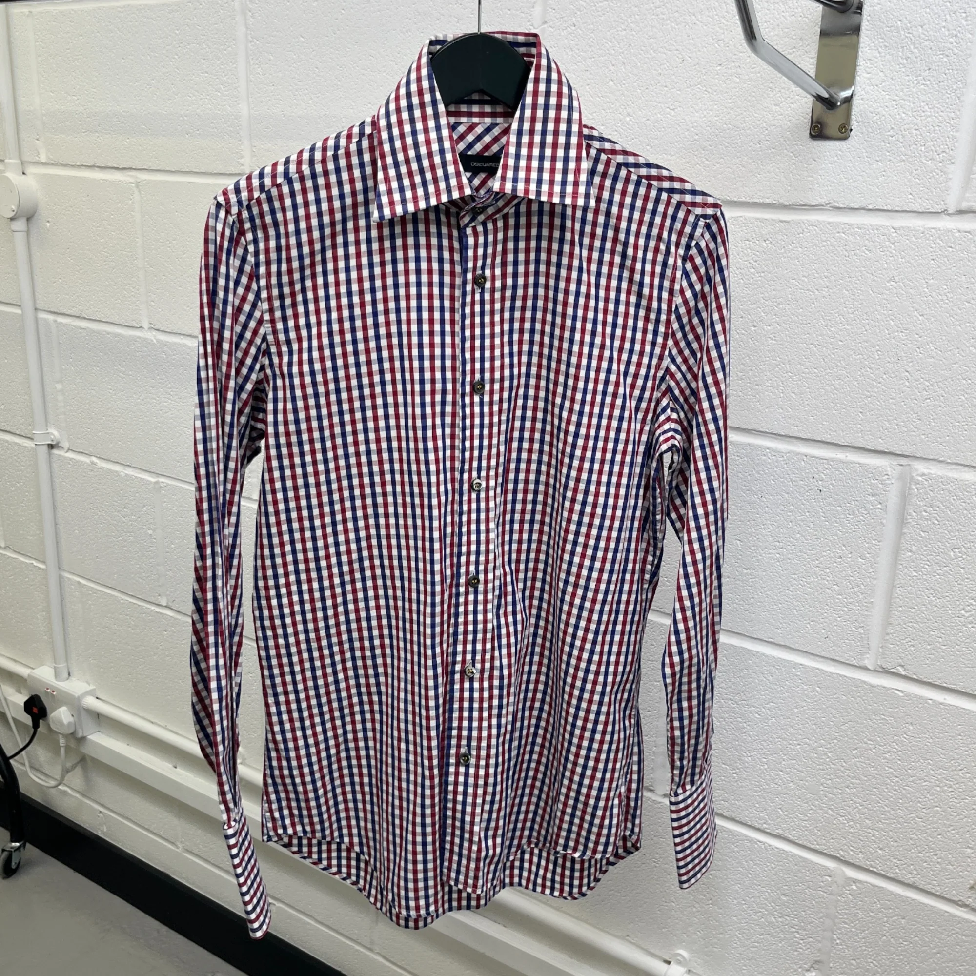 Men's Checkered Shirt Navy Size IT 48 / UK M - Image 9