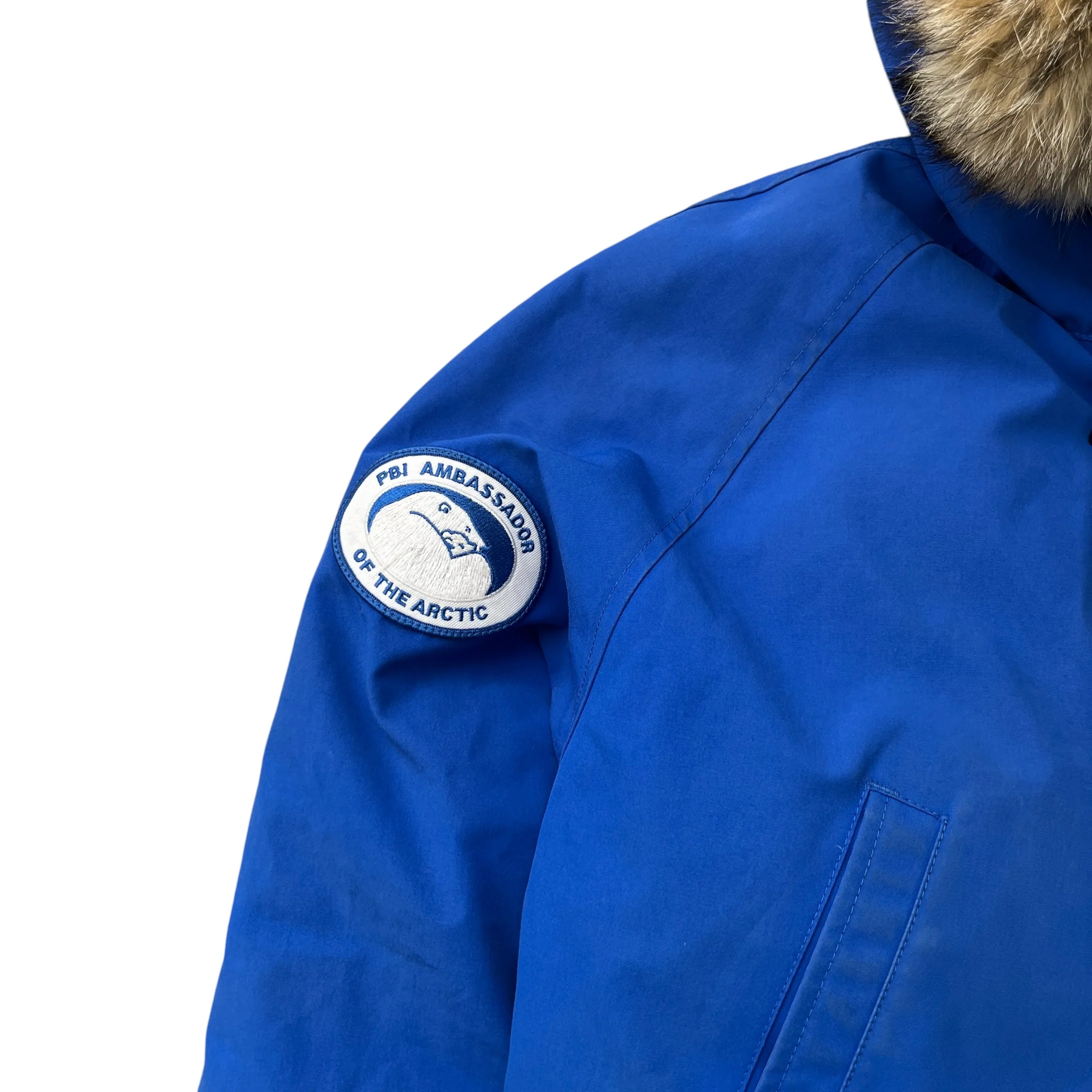 Men's Chilliwack Bomber Down Jacket Blue Size S - Image 6
