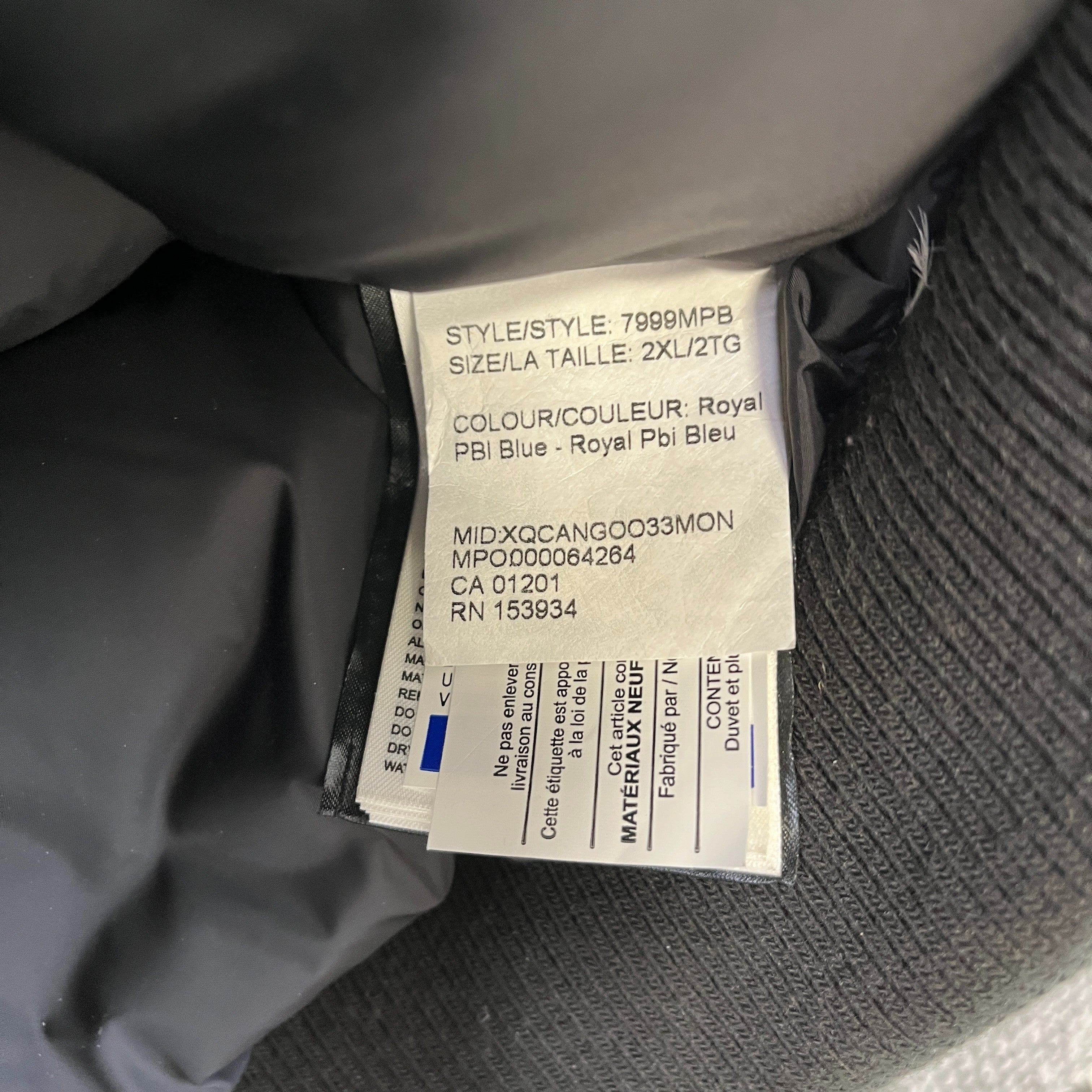 Men's Chilliwack Bomber Down Jacket Blue Size XXL - Image 7