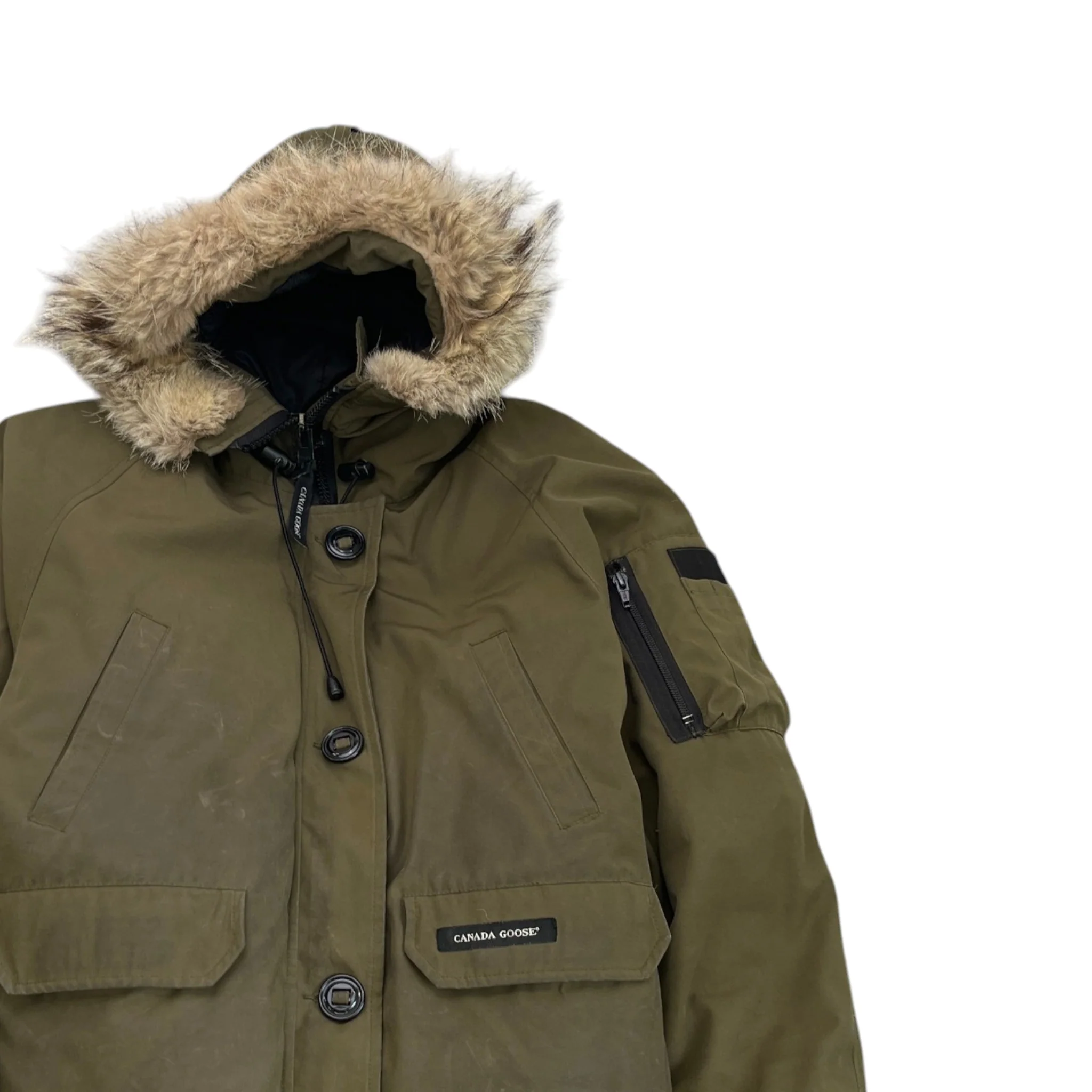Men's Chilliwack Bomber Down Jacket Khaki Size L - Image 3