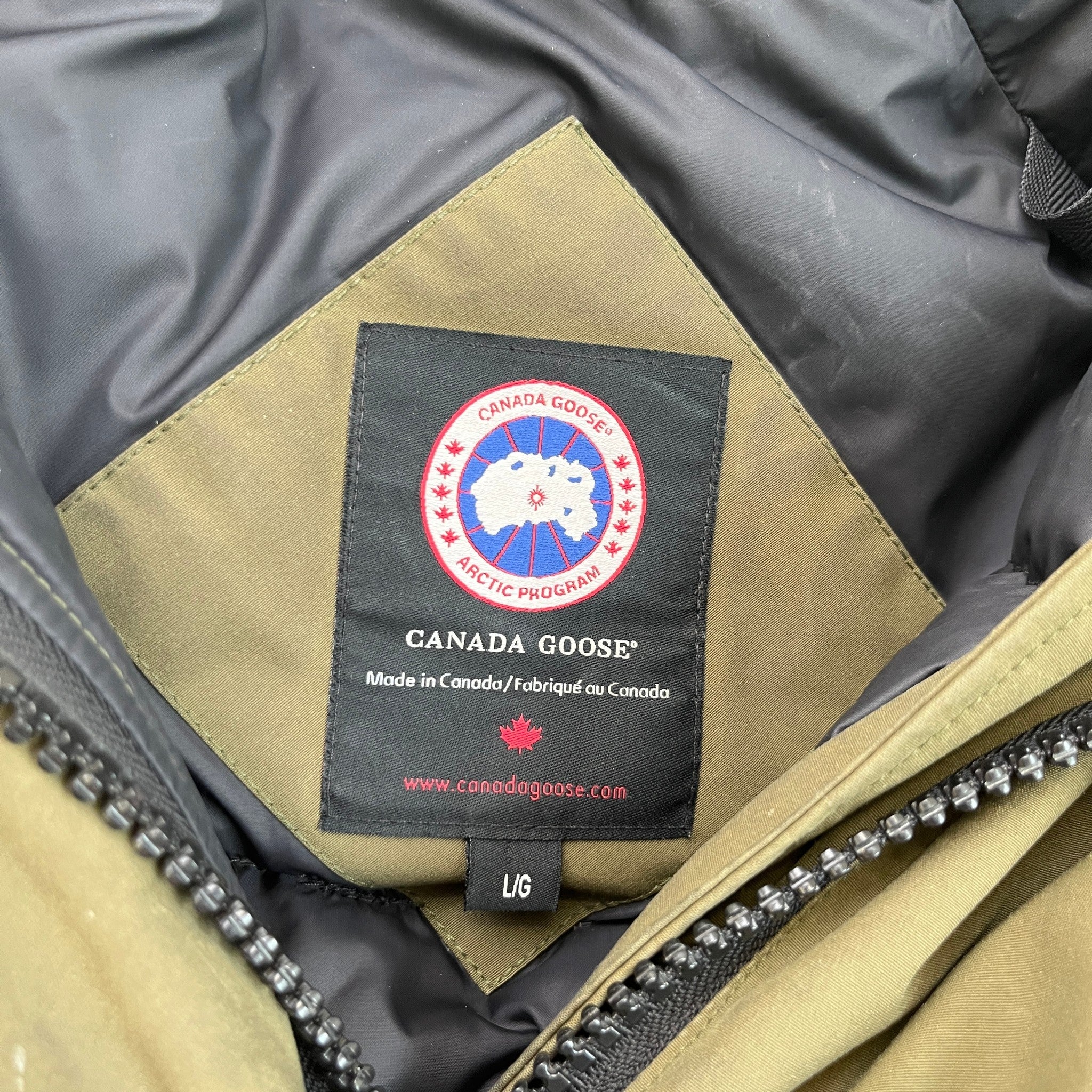 Men's Chilliwack Bomber Down Jacket Khaki Size L - Image 8