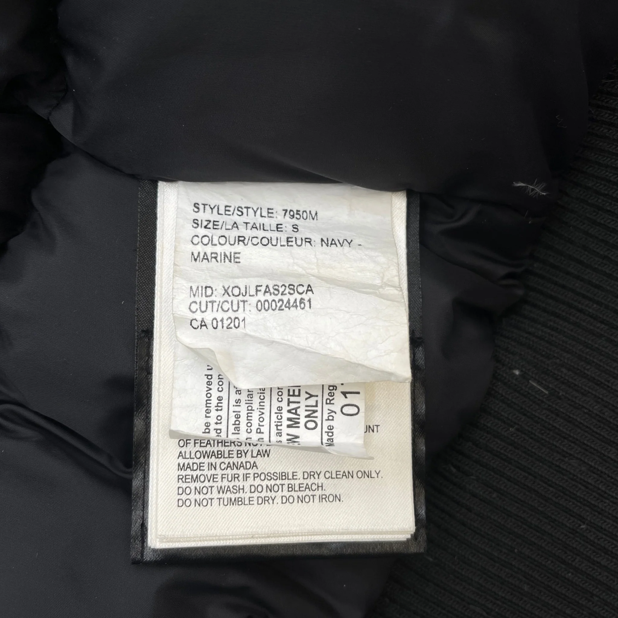 Men's Chilliwack Bomber Down Jacket Navy Size S - Image 12