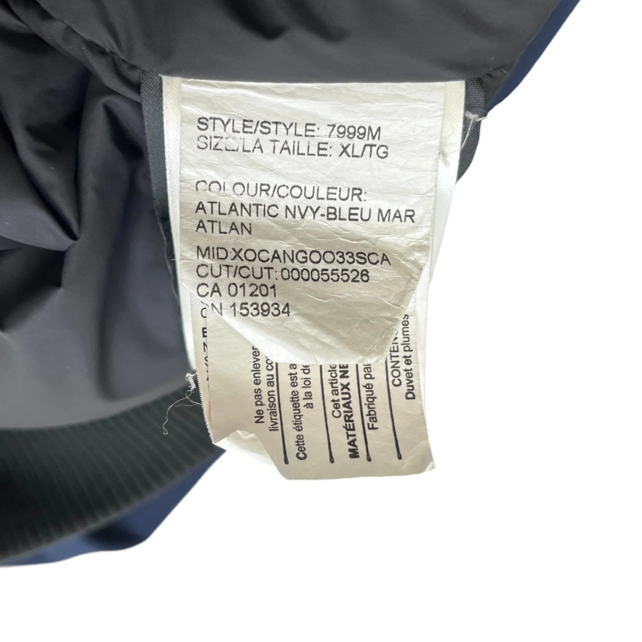 Men's Chilliwack Bomber Down Jacket Navy Size XL - Image 7
