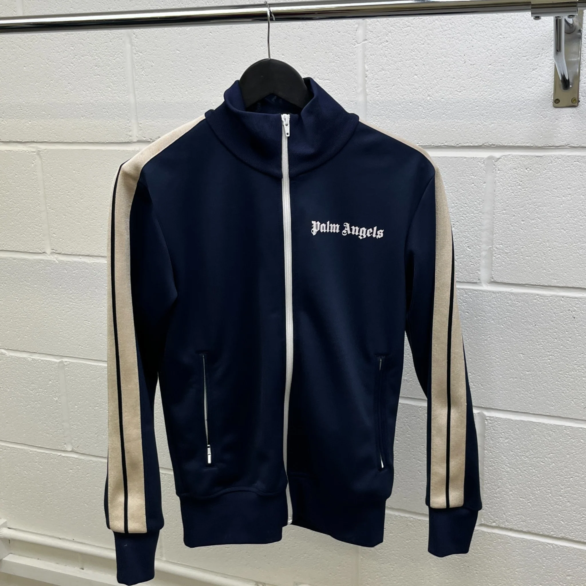 Men's Classic Track Jacket Navy Size S - Image 8