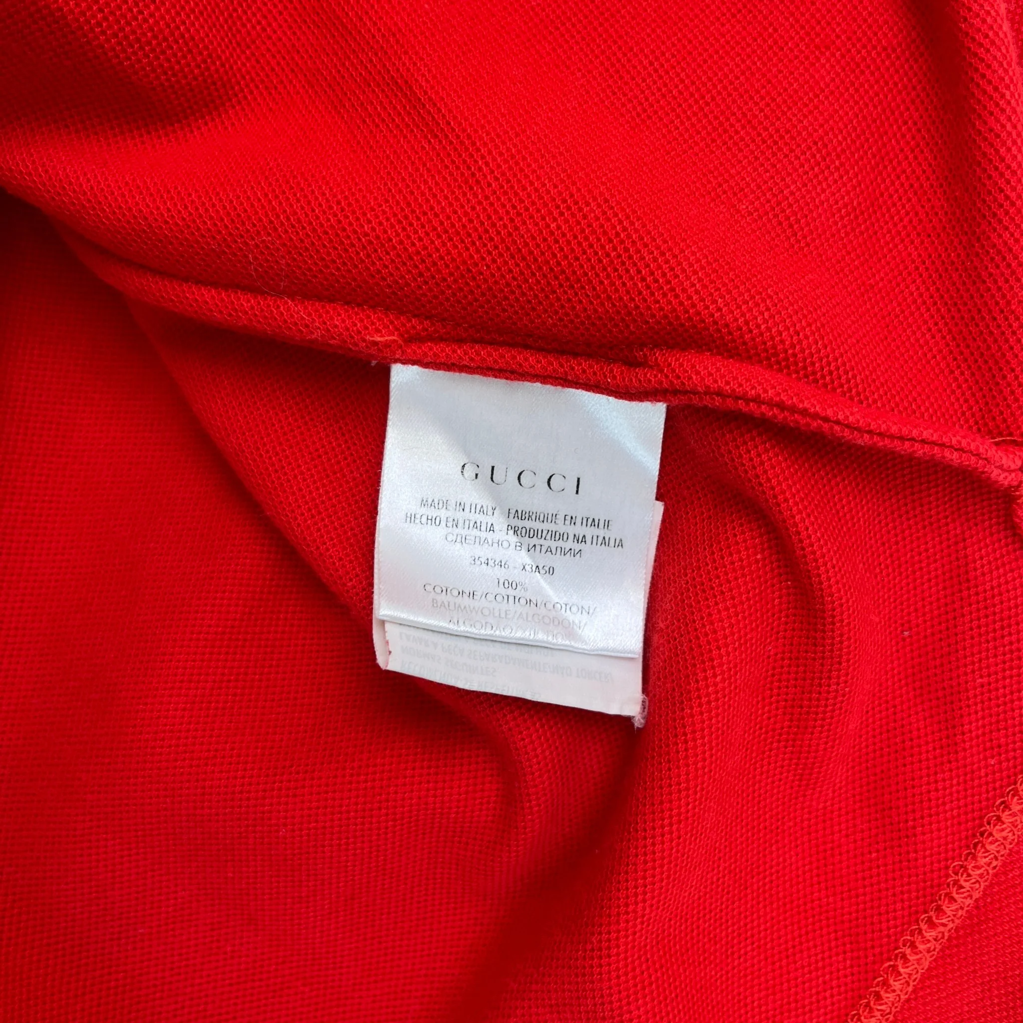 Men's Colour Block Polo Shirt Red Size S - Image 8