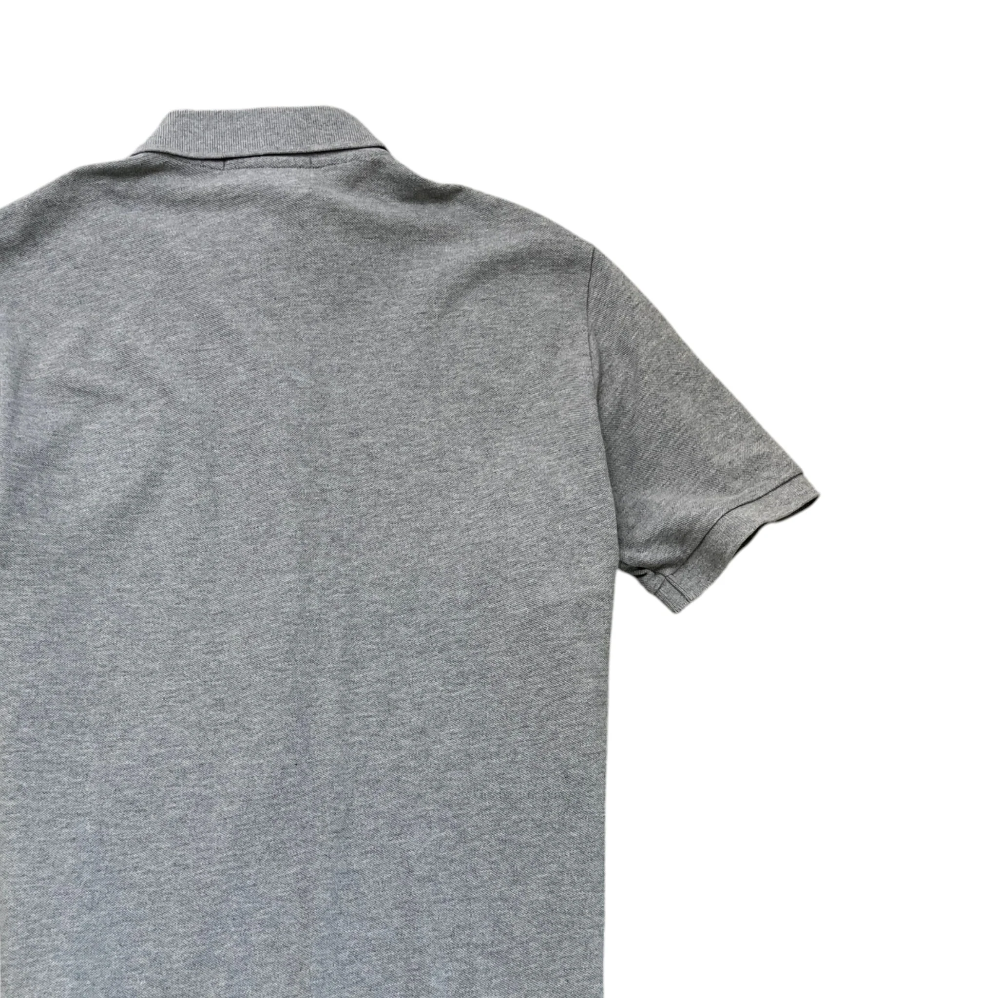 Men's Compass Logo Patch Polo Shirt Grey Size M - Image 4