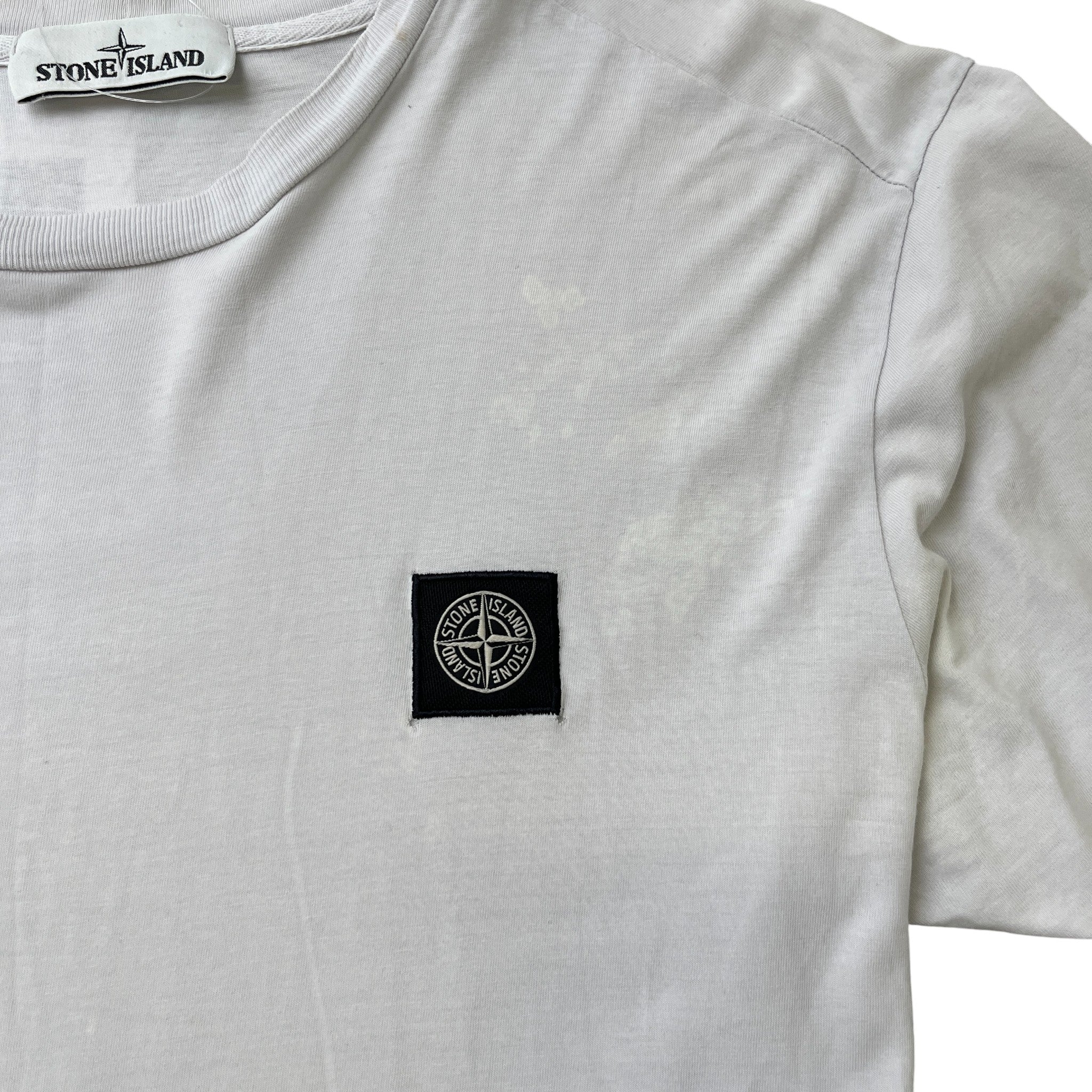 Men's Compass Logo Patch T-Shirt White Size M - Image 5
