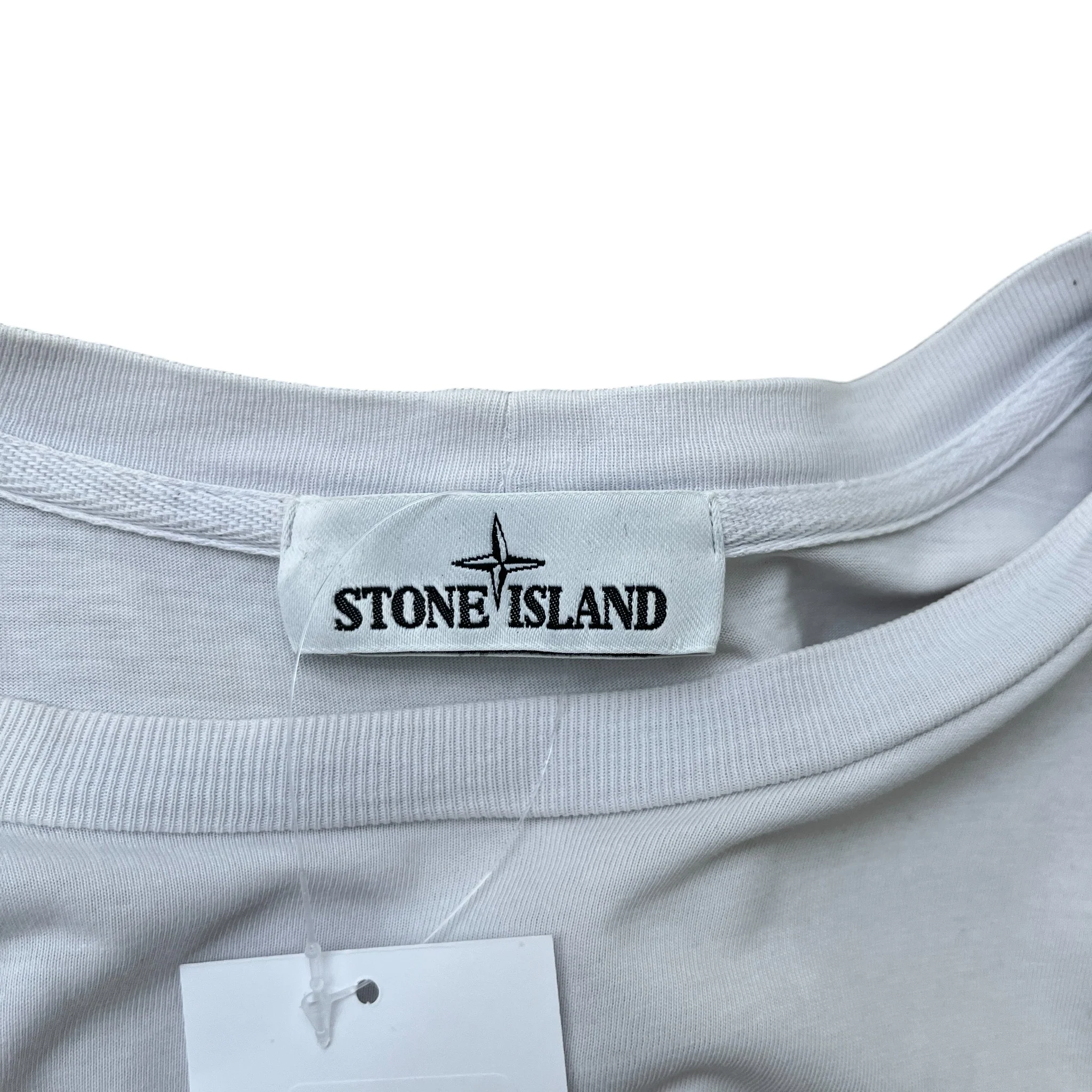 Men's Compass Logo Patch T-Shirt White Size M - Image 6