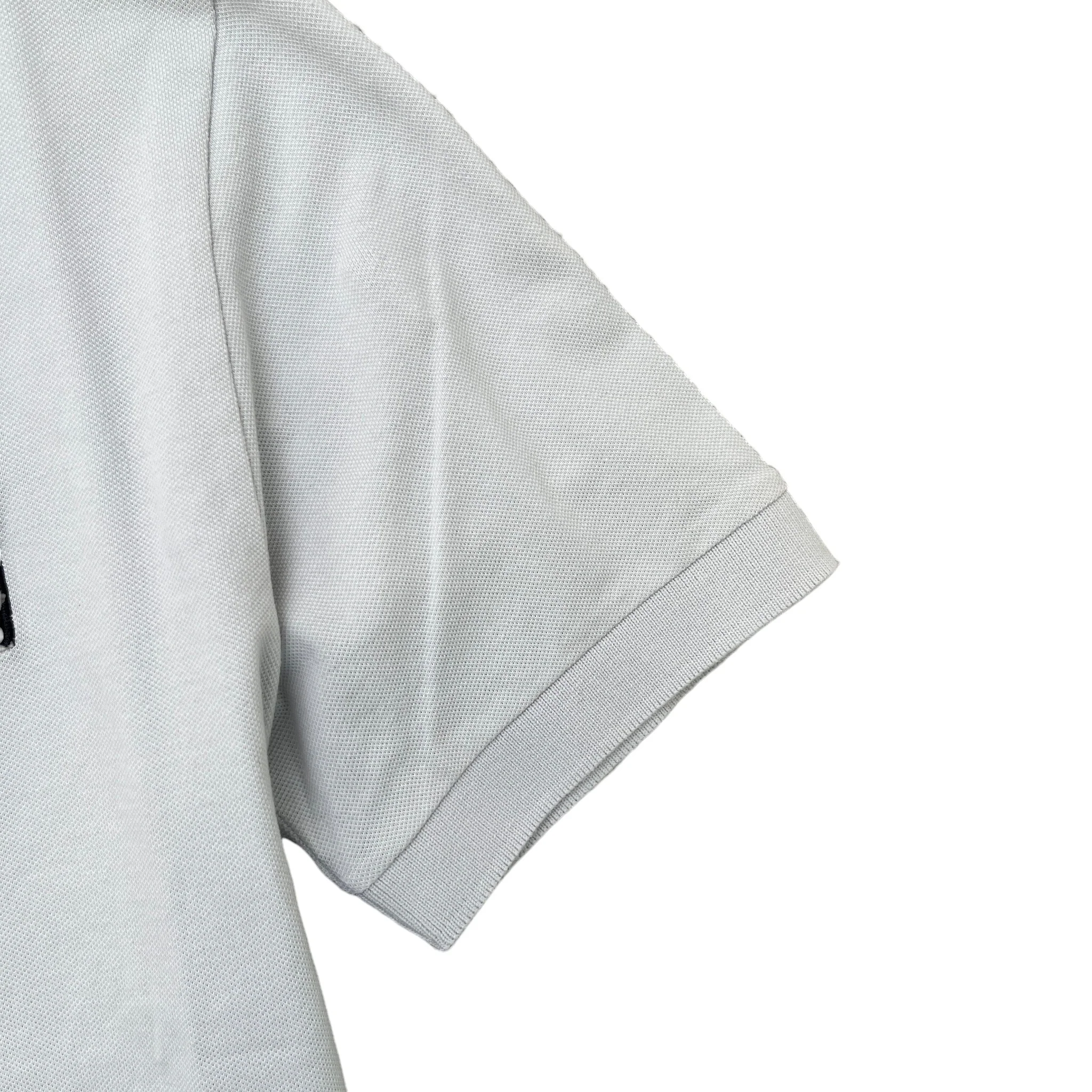 Men's Compass Logo Polo Shirt Grey Size M - Image 8