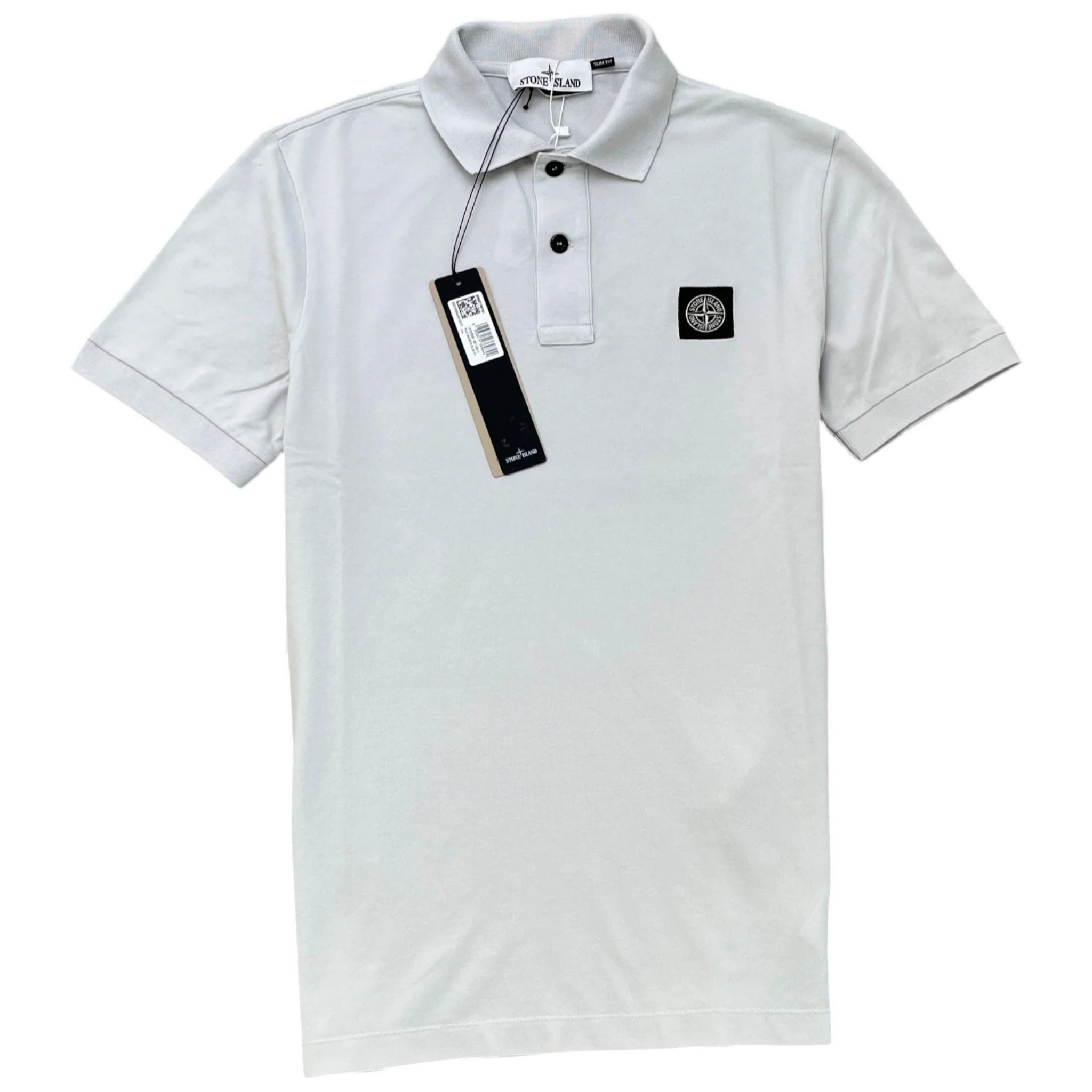 Men's Compass Logo Polo Shirt Grey Size M