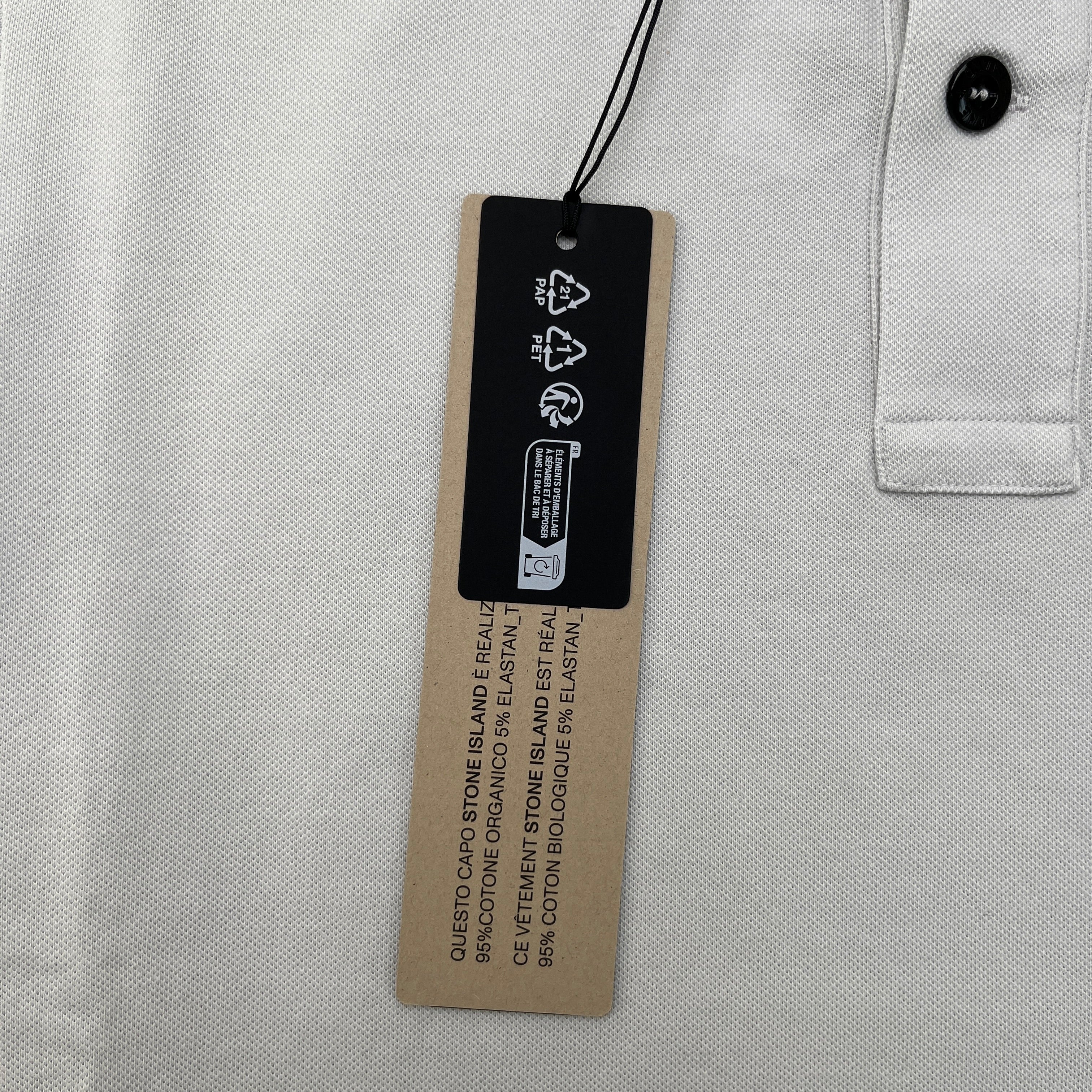 Men's Compass Logo Polo Shirt Grey Size M - Image 8