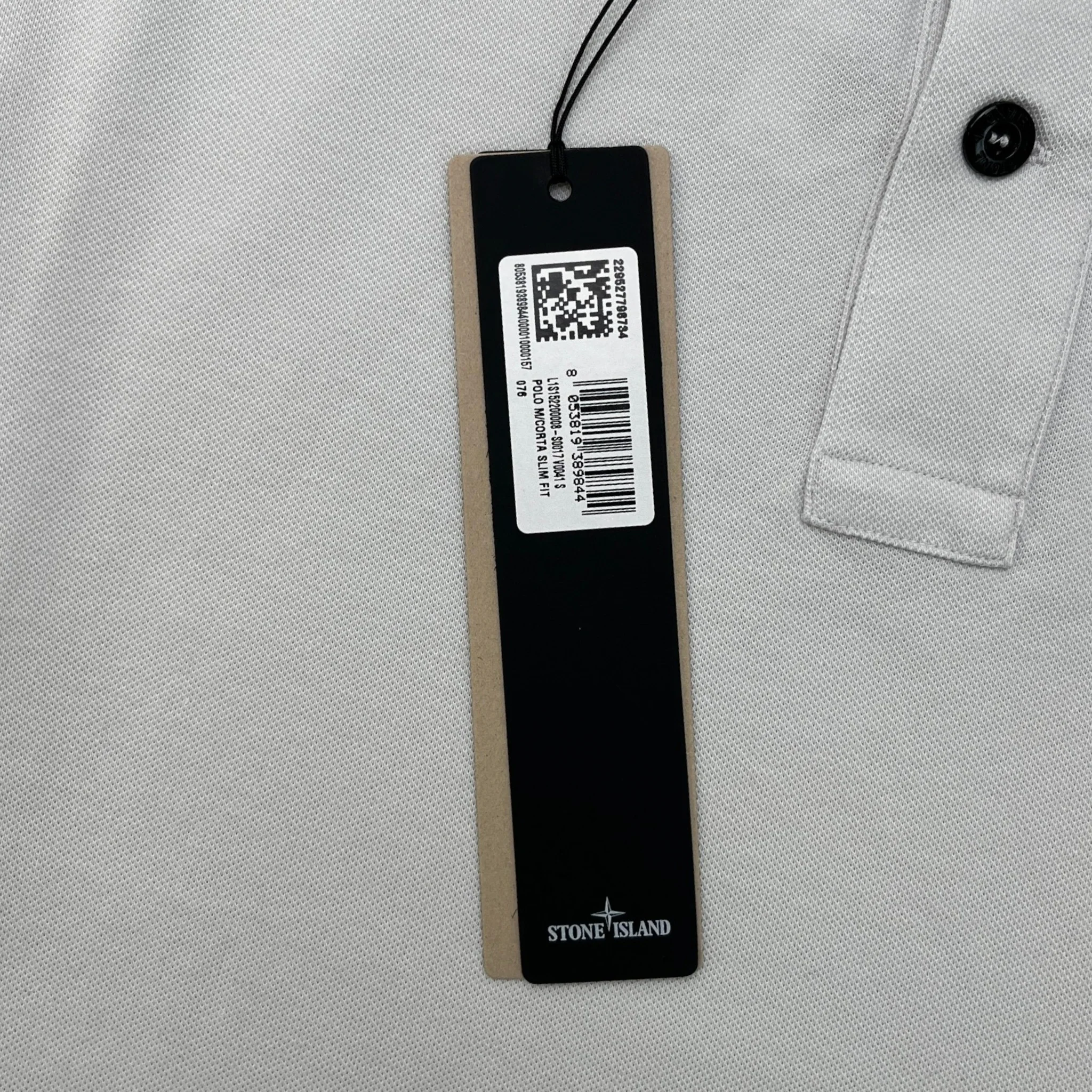 Men's Compass Logo Polo Shirt Grey Size S - Image 6