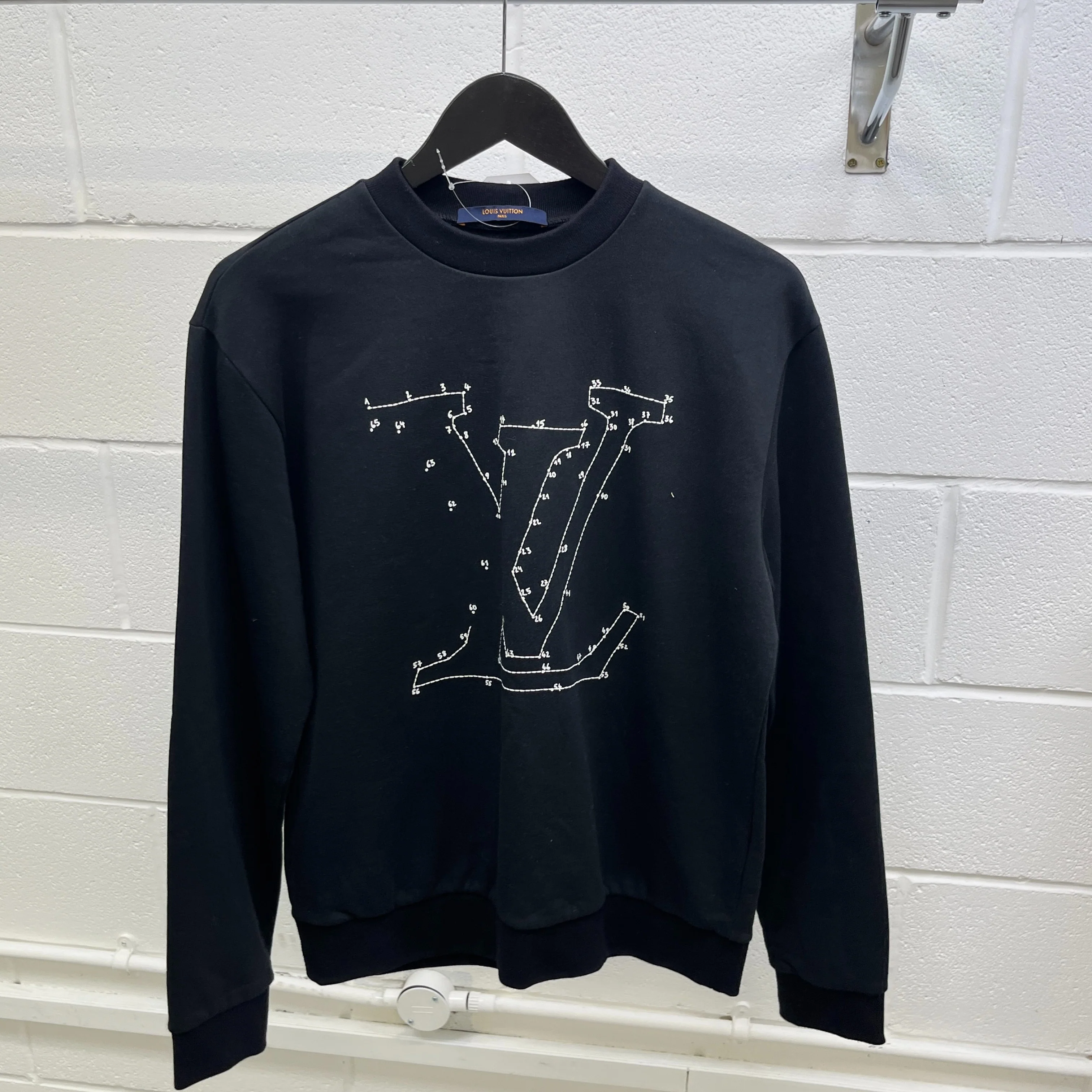 Men's Connect The Dots Jumper Black Size XS - Image 9