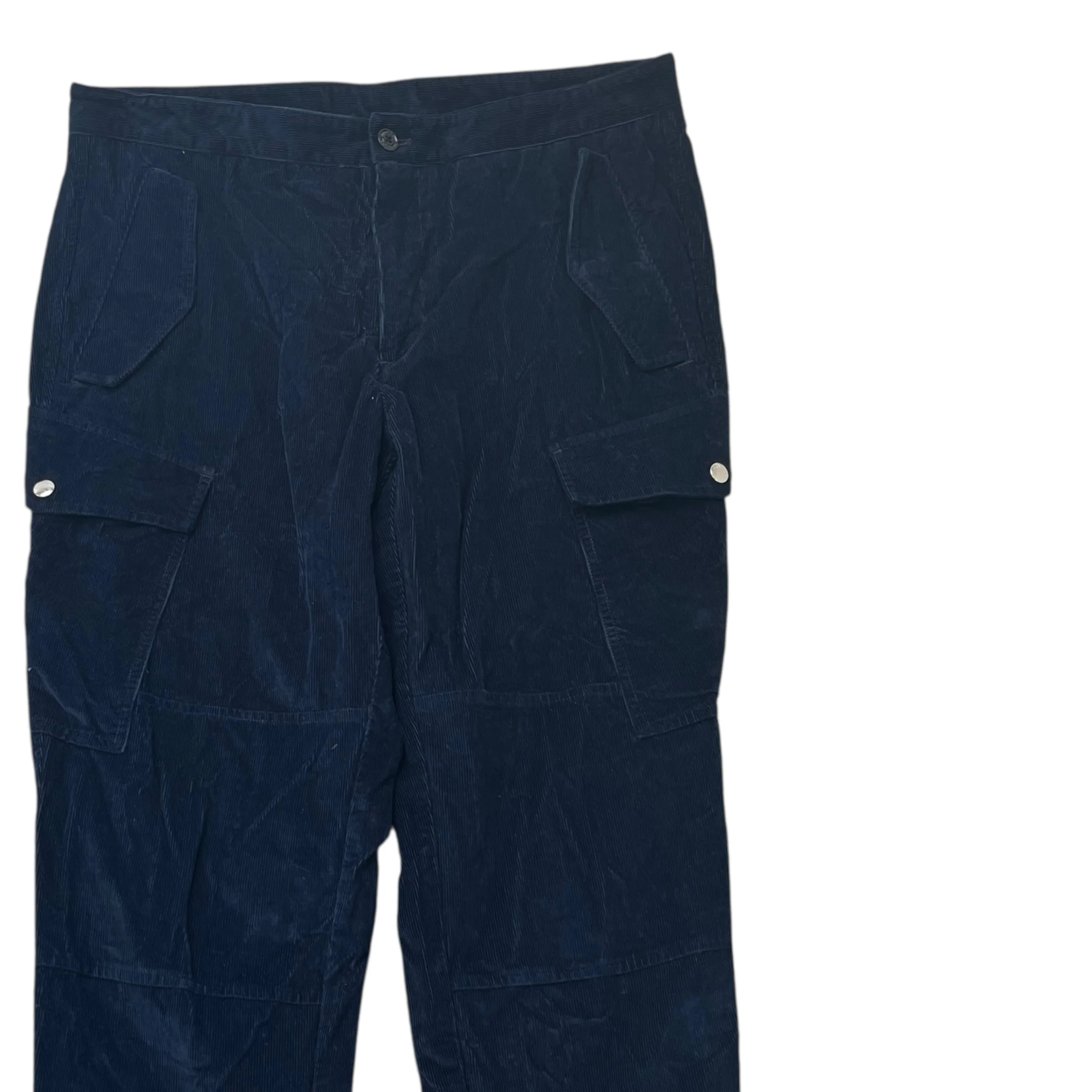 Men's Corduroy Cargos Blue Size IT 50 / UK 34 - Image 3