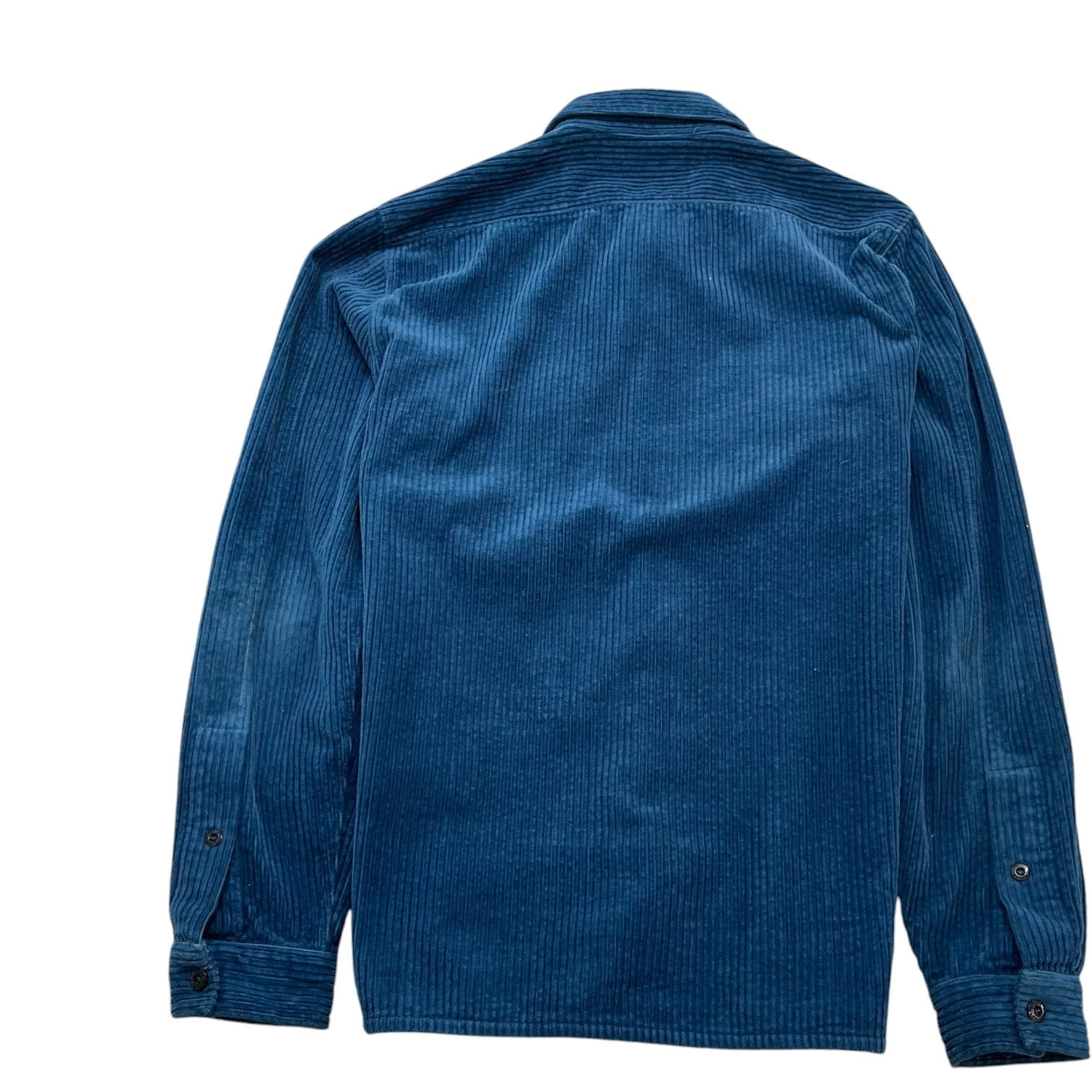 Men's Corduroy Embroidered Logo OverShirt Blue Size M - Image 2