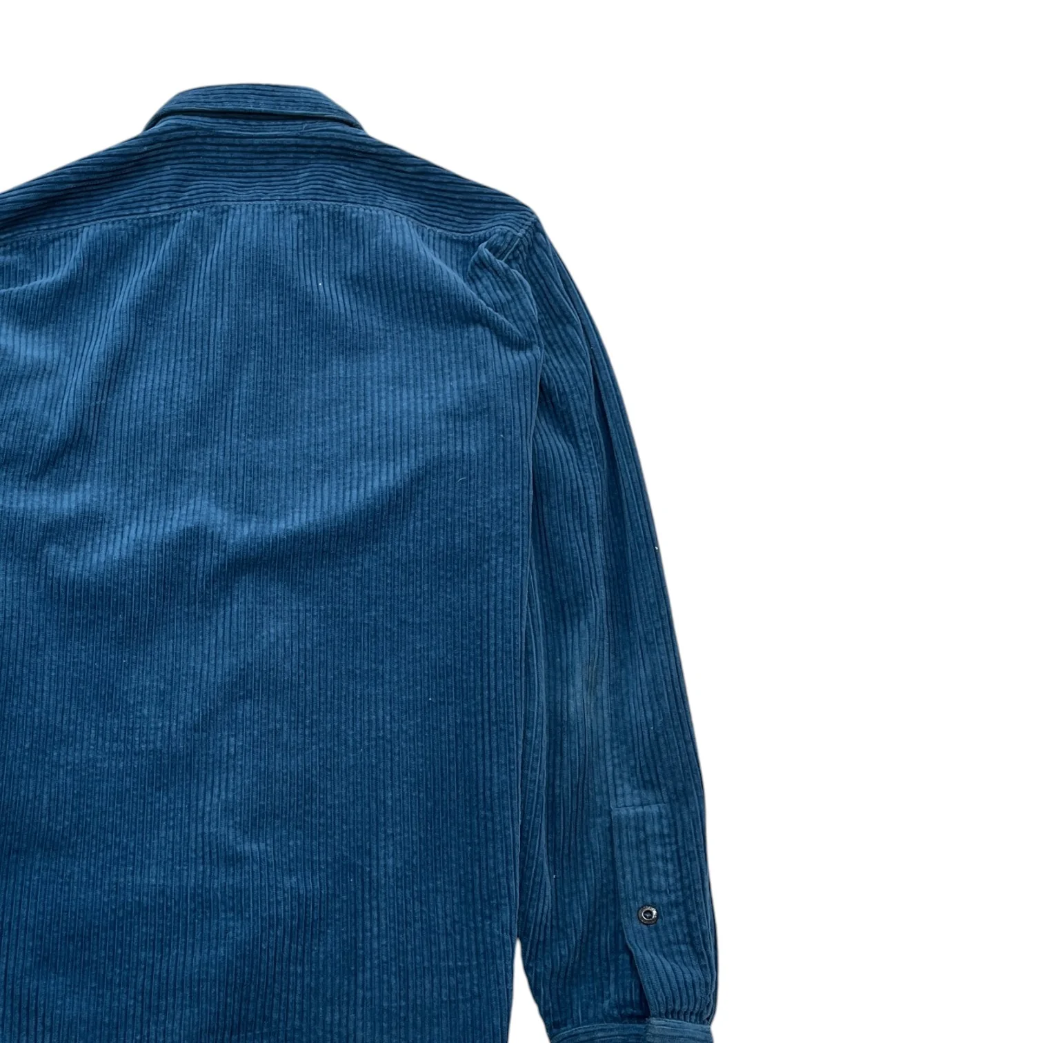 Men's Corduroy Embroidered Logo OverShirt Blue Size M - Image 4