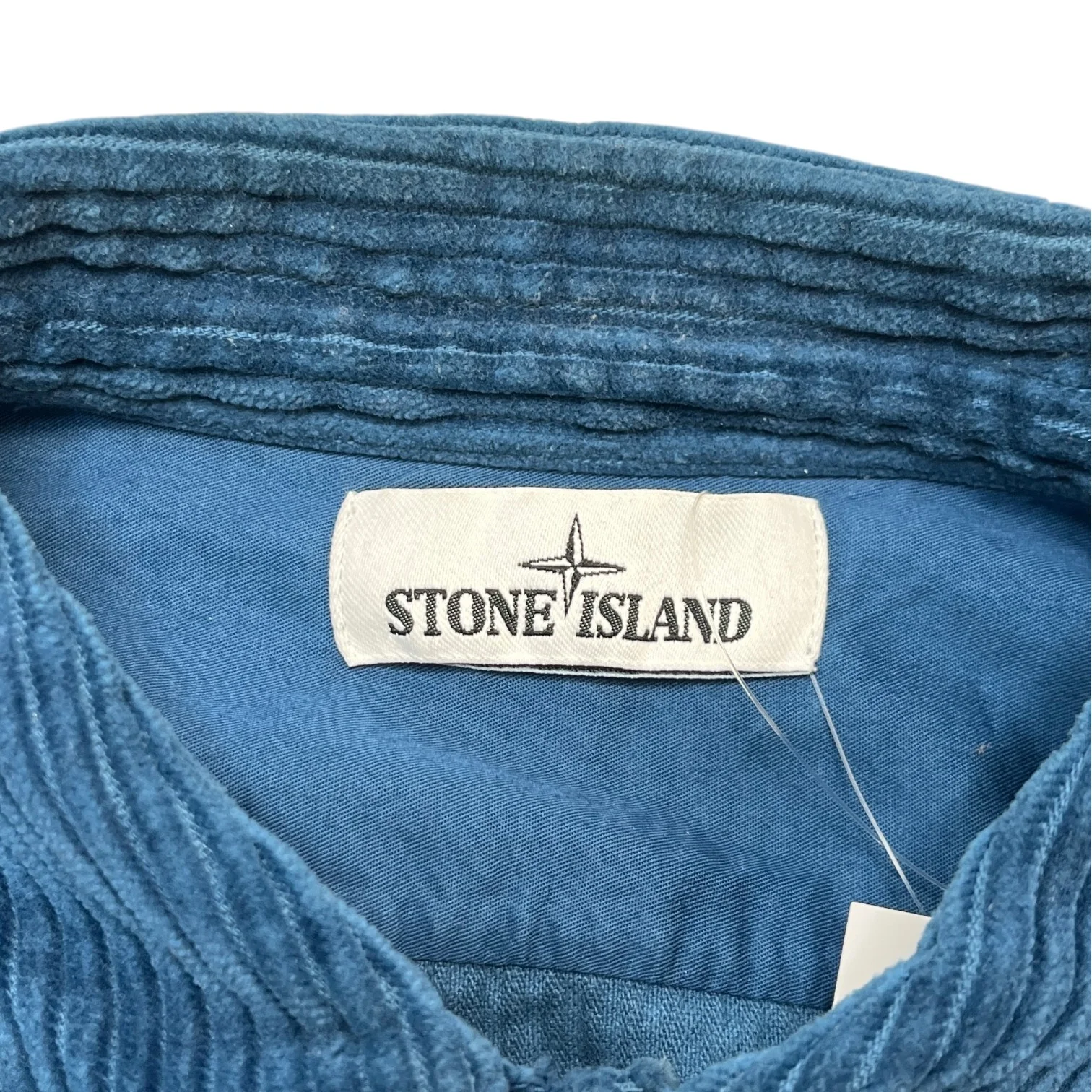Men's Corduroy Embroidered Logo OverShirt Blue Size M - Image 5