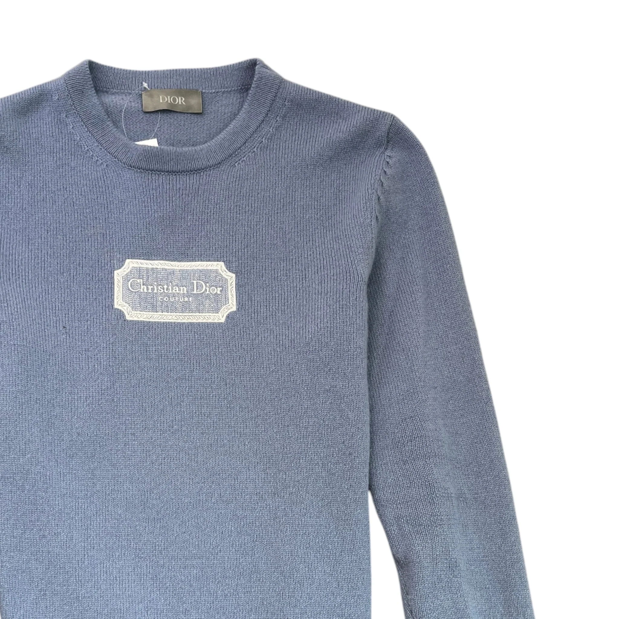 Men's Couture Cashmere Jumper Blue Size L - Image 3