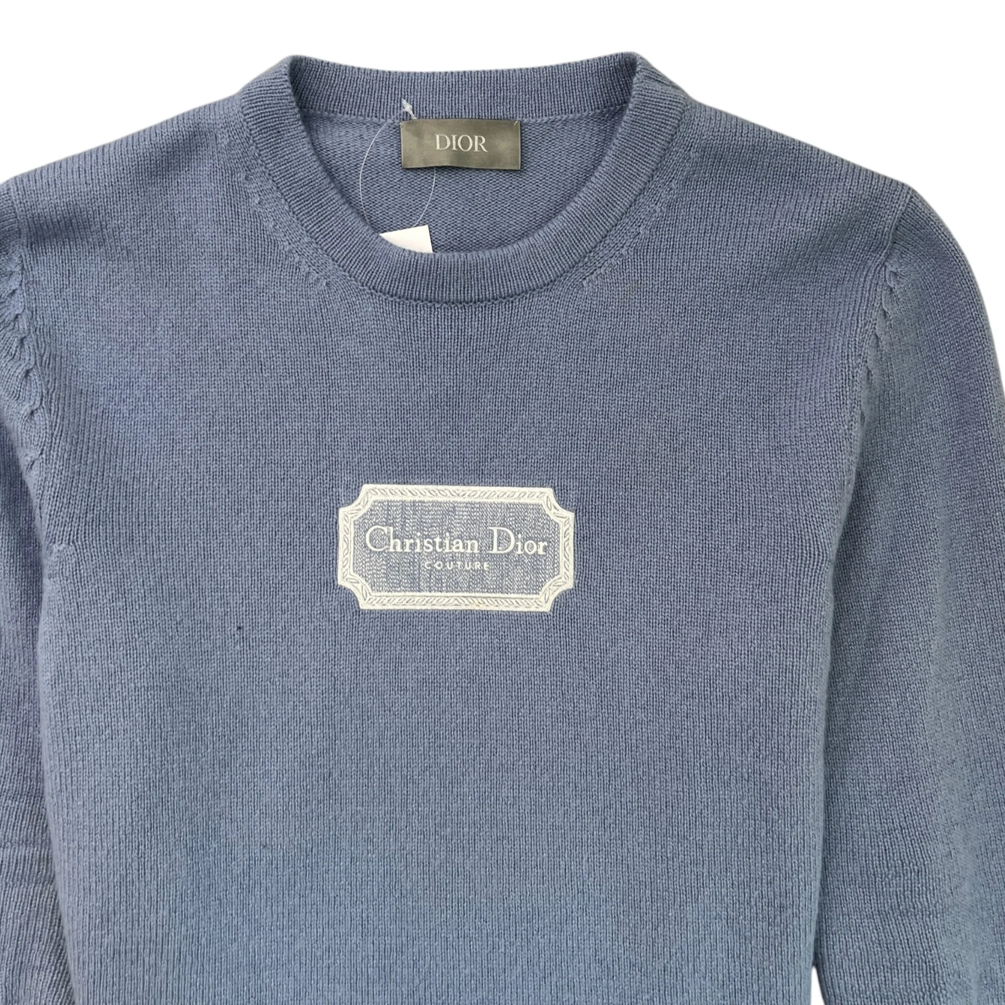 Men's Couture Cashmere Jumper Blue Size L - Image 5