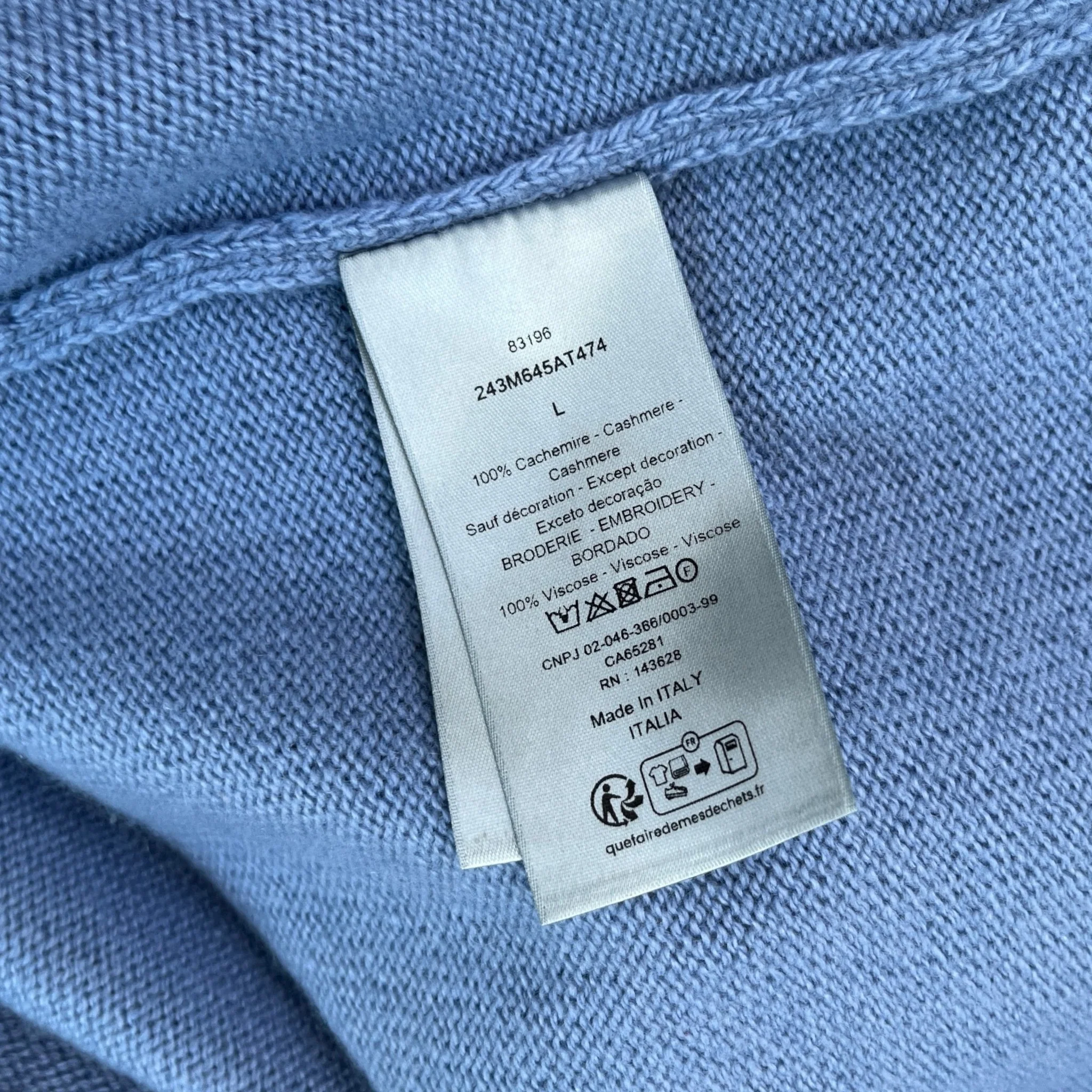 Men's Couture Cashmere Jumper Blue Size L - Image 8