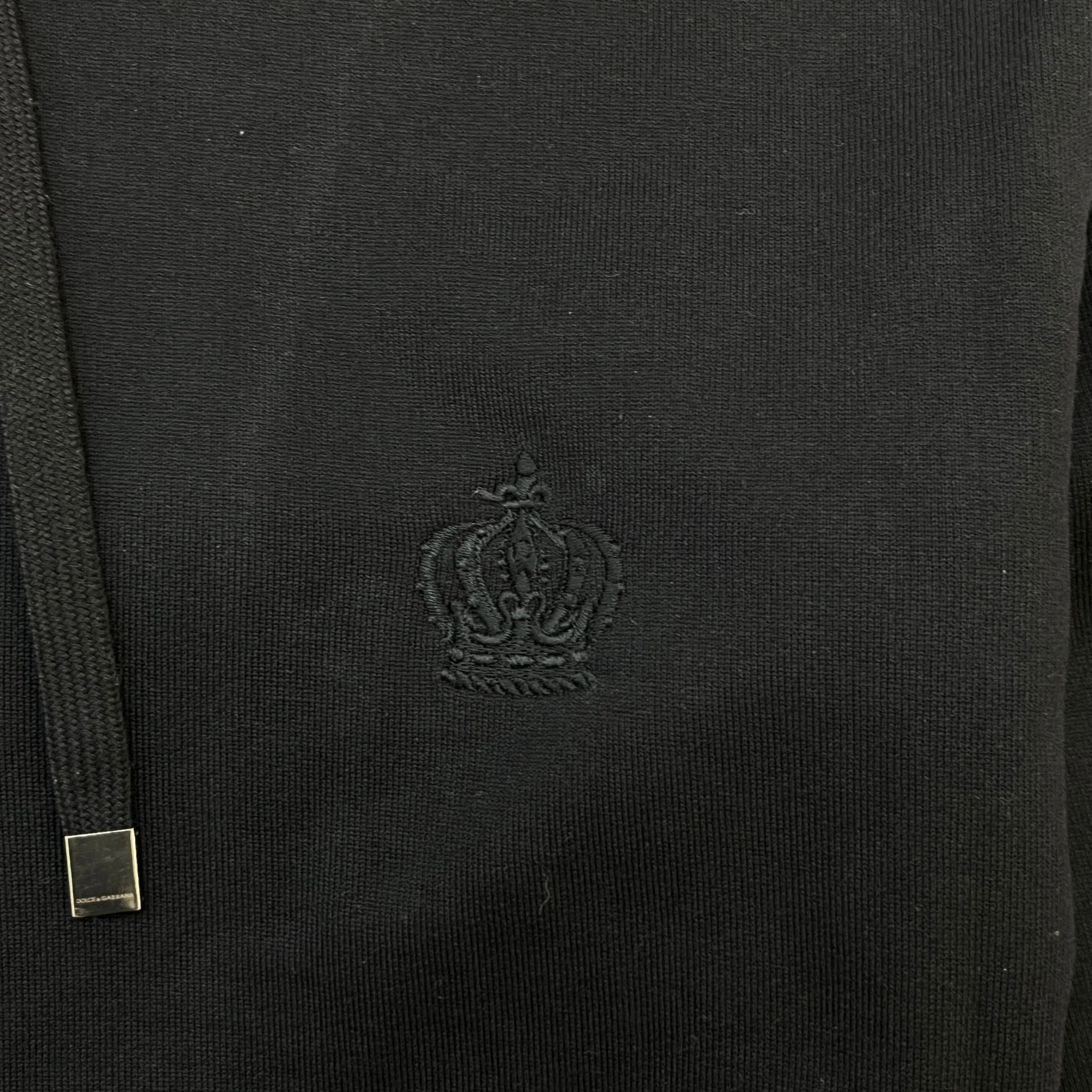 Men's Crown Embroidered Logo Hoodie Black Size IT 48 / UK M - Image 5