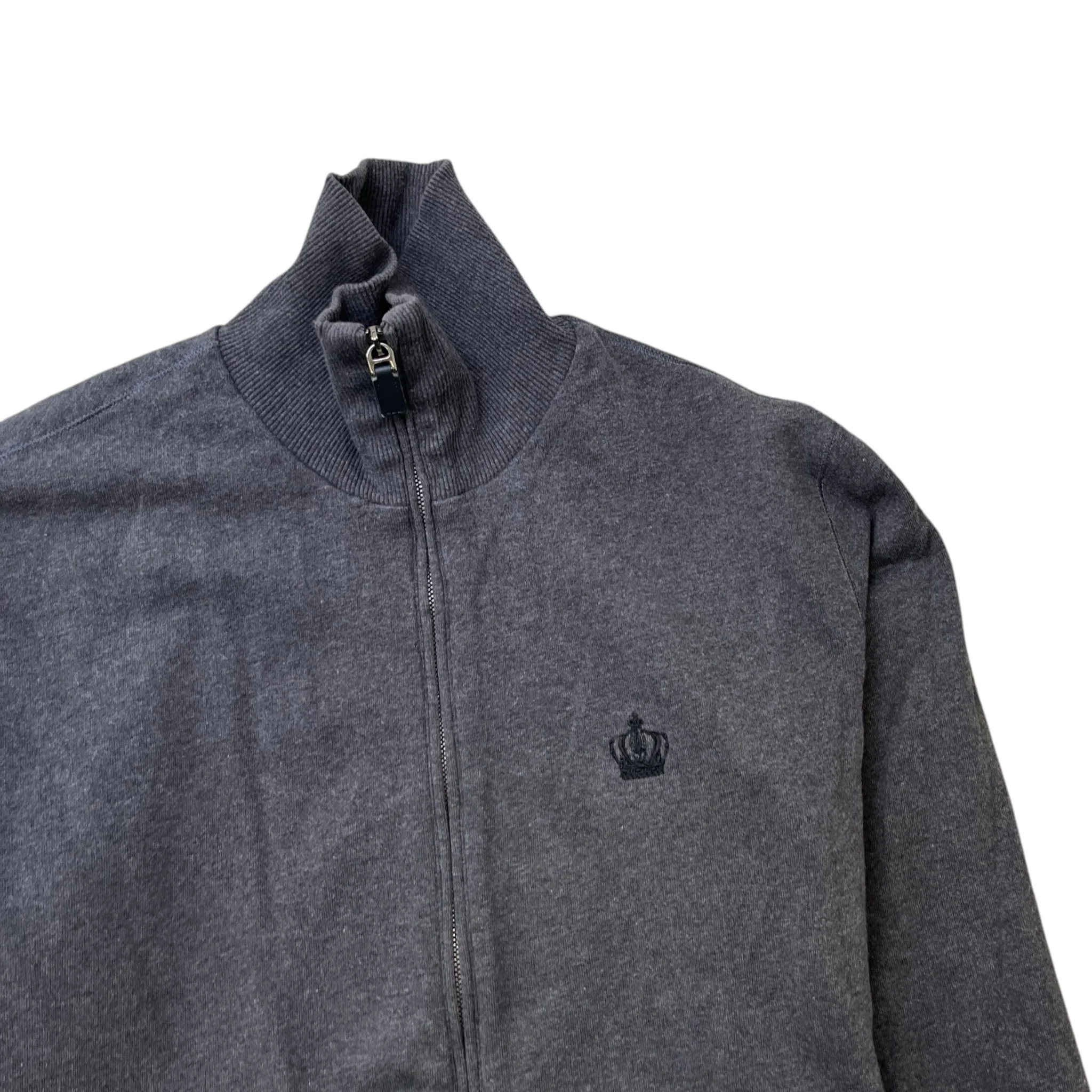 Men's Crown Embroidered Logo Jumper Grey Size IT 52 / UK XL - Image 5