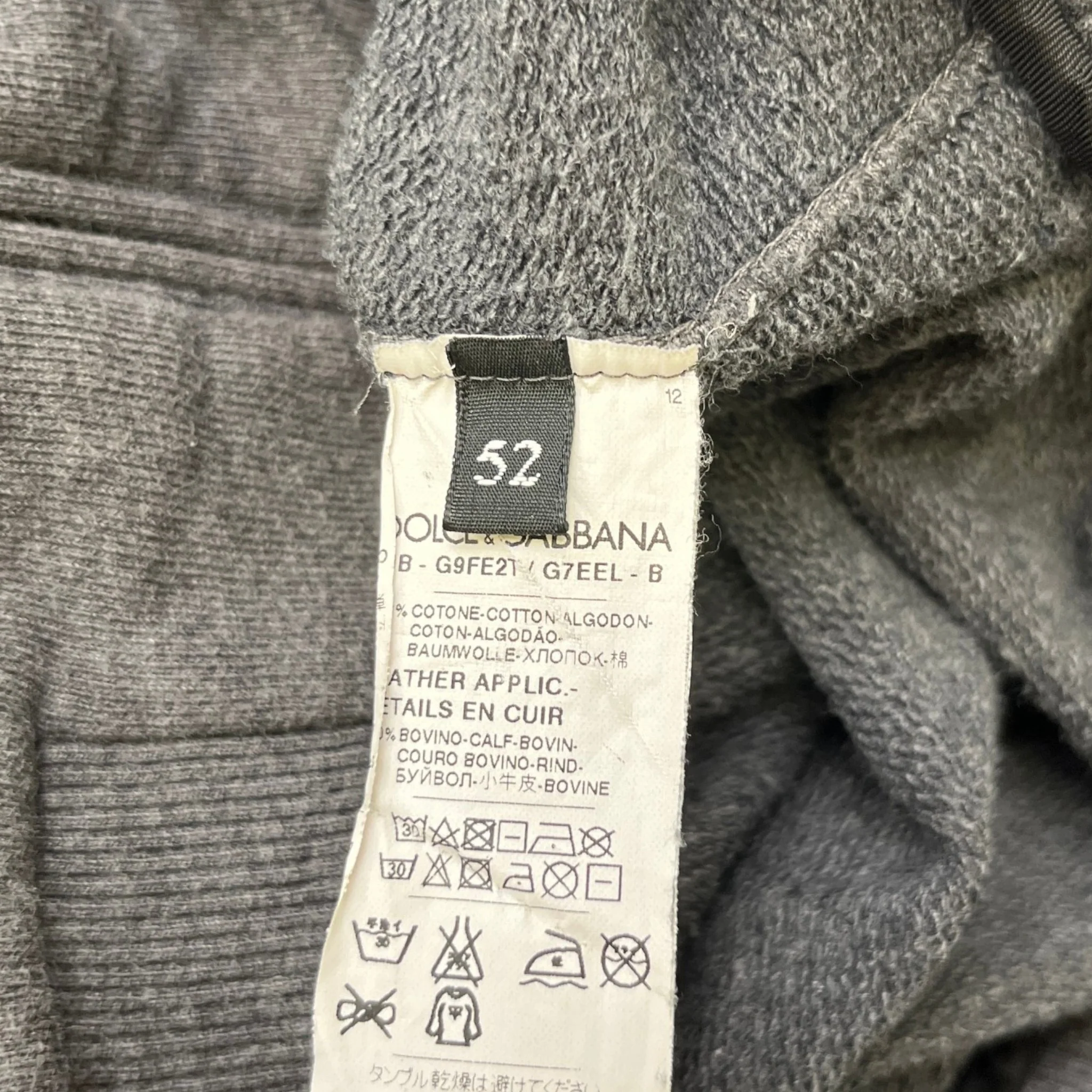 Men's Crown Embroidered Logo Jumper Grey Size IT 52 / UK XL - Image 7