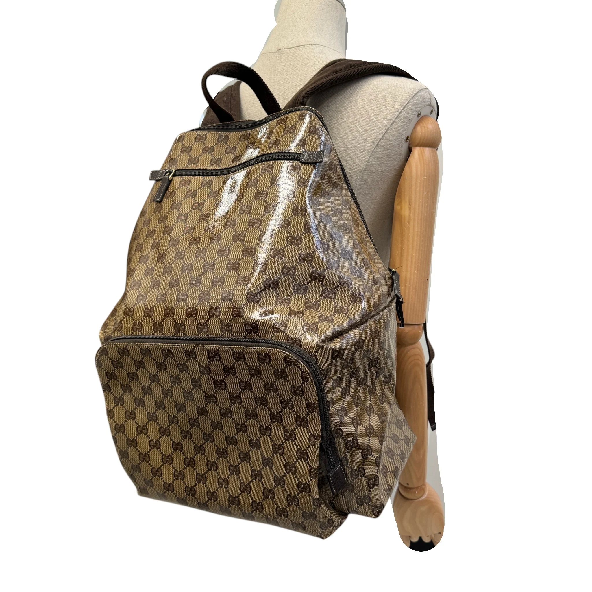 Men's Crystal Monogram Backpack Brown - Image 2