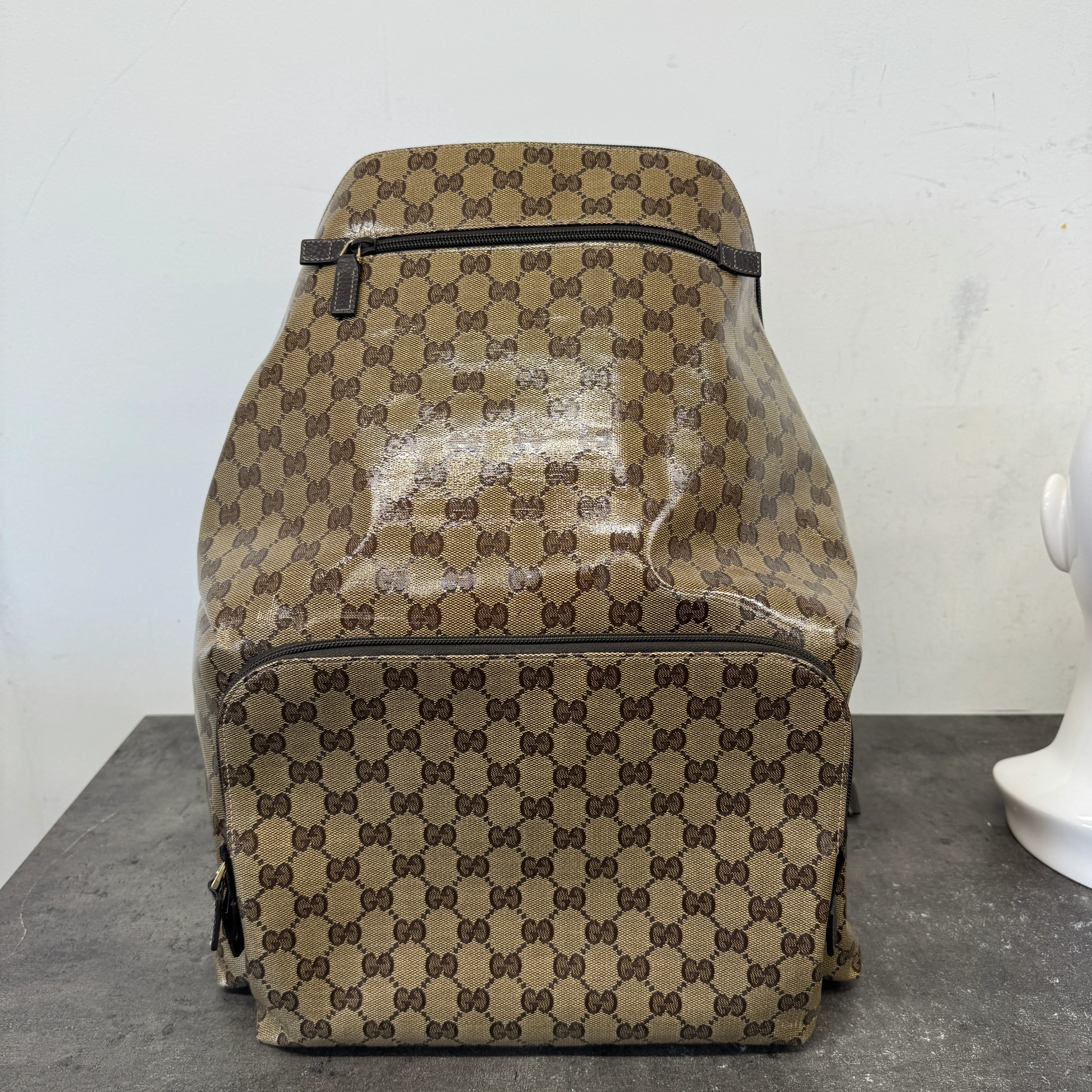 Men's Crystal Monogram Backpack Brown - Image 8