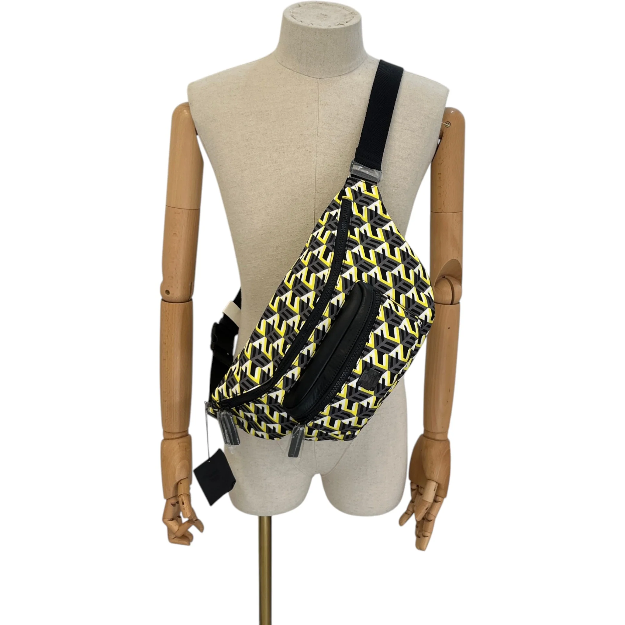 Men's Cubic Monogram Belt Bag Charcoal - Image 2
