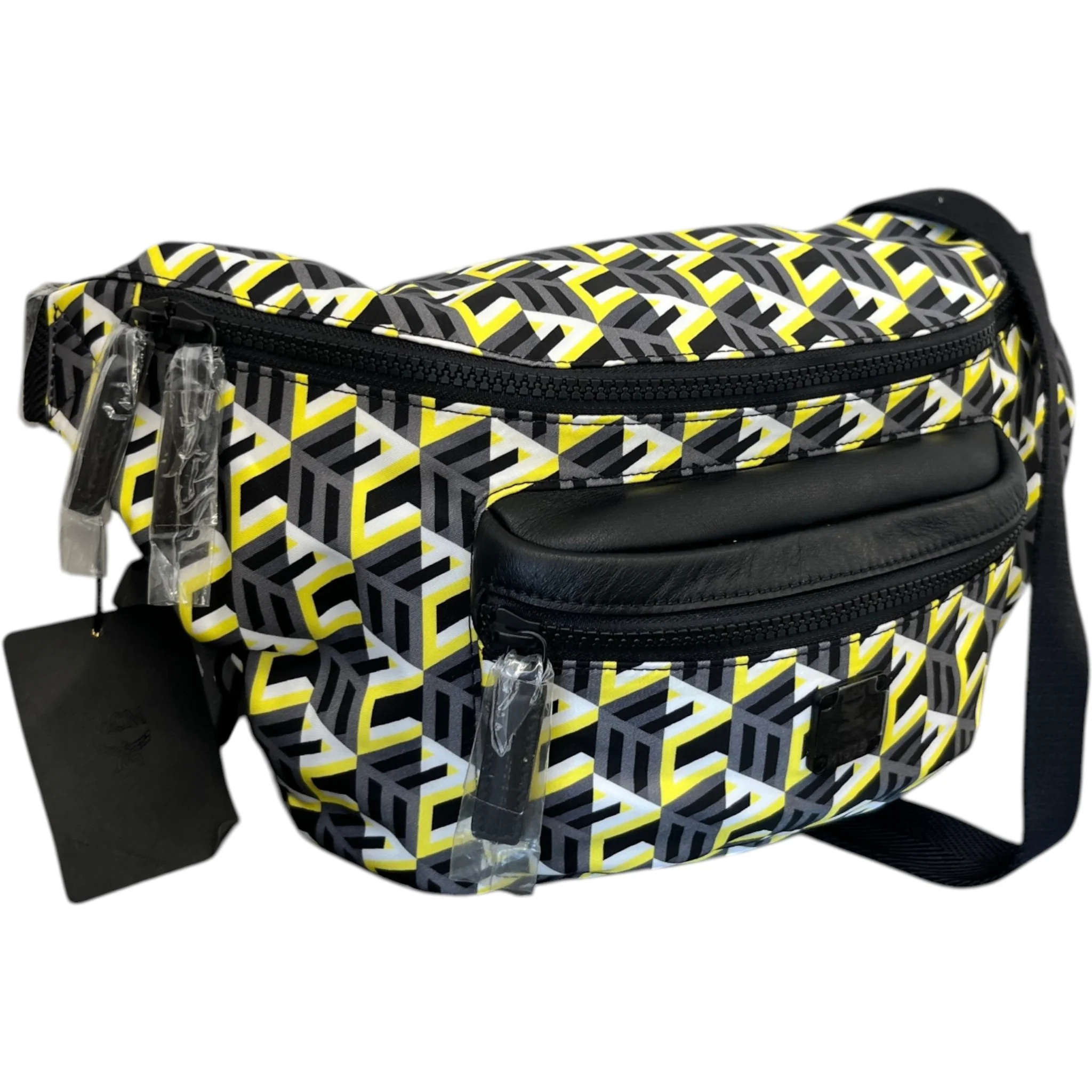 Men's Cubic Monogram Belt Bag Charcoal - Image 4