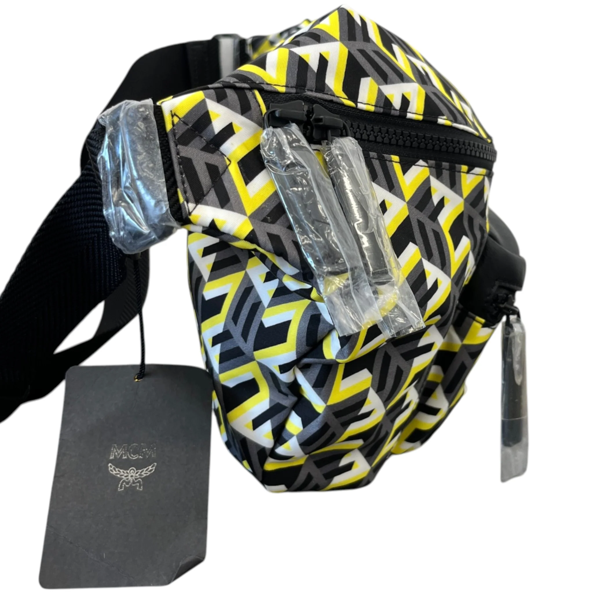Men's Cubic Monogram Belt Bag Charcoal - Image 6