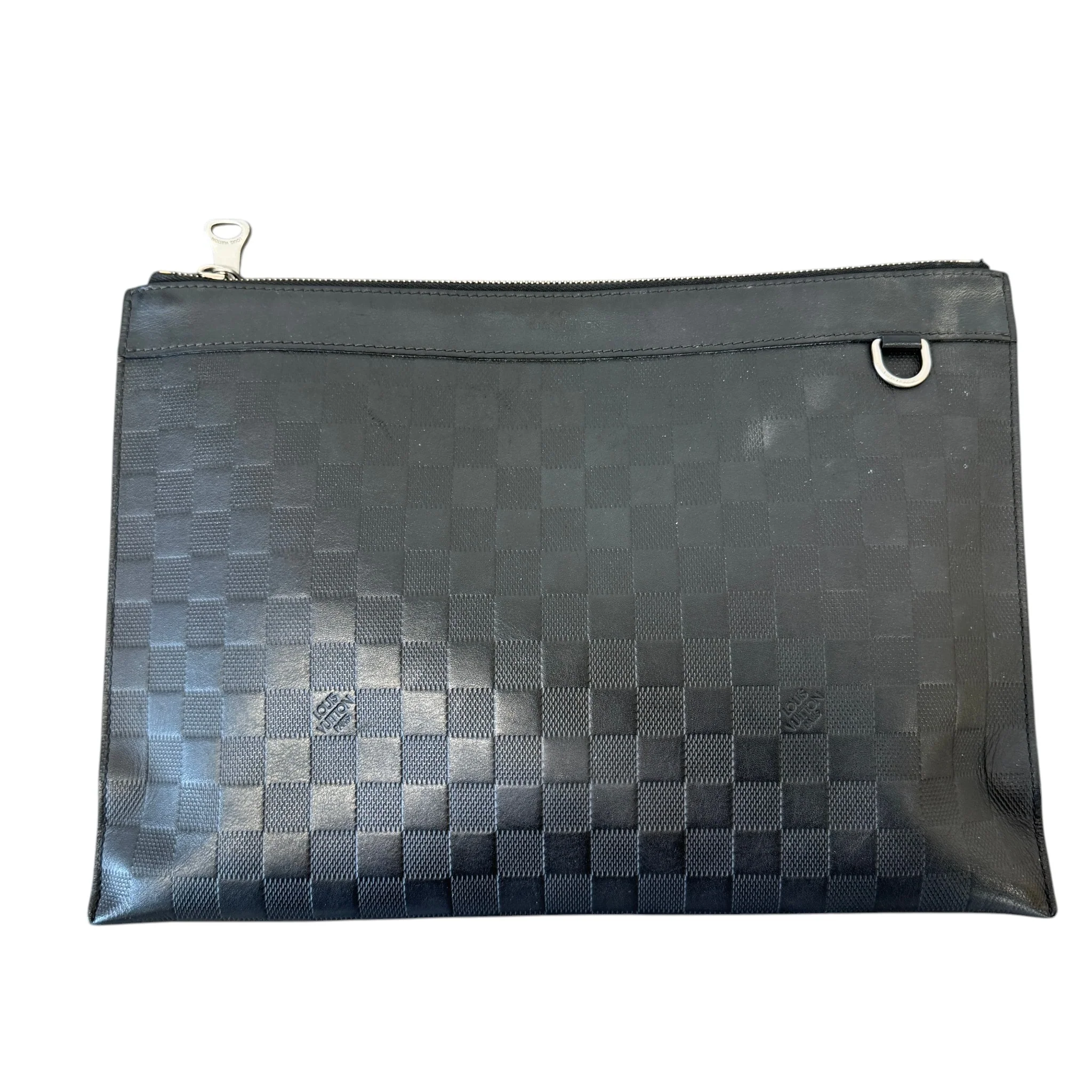 Men's Damier Discovery Pochette Pouch Black