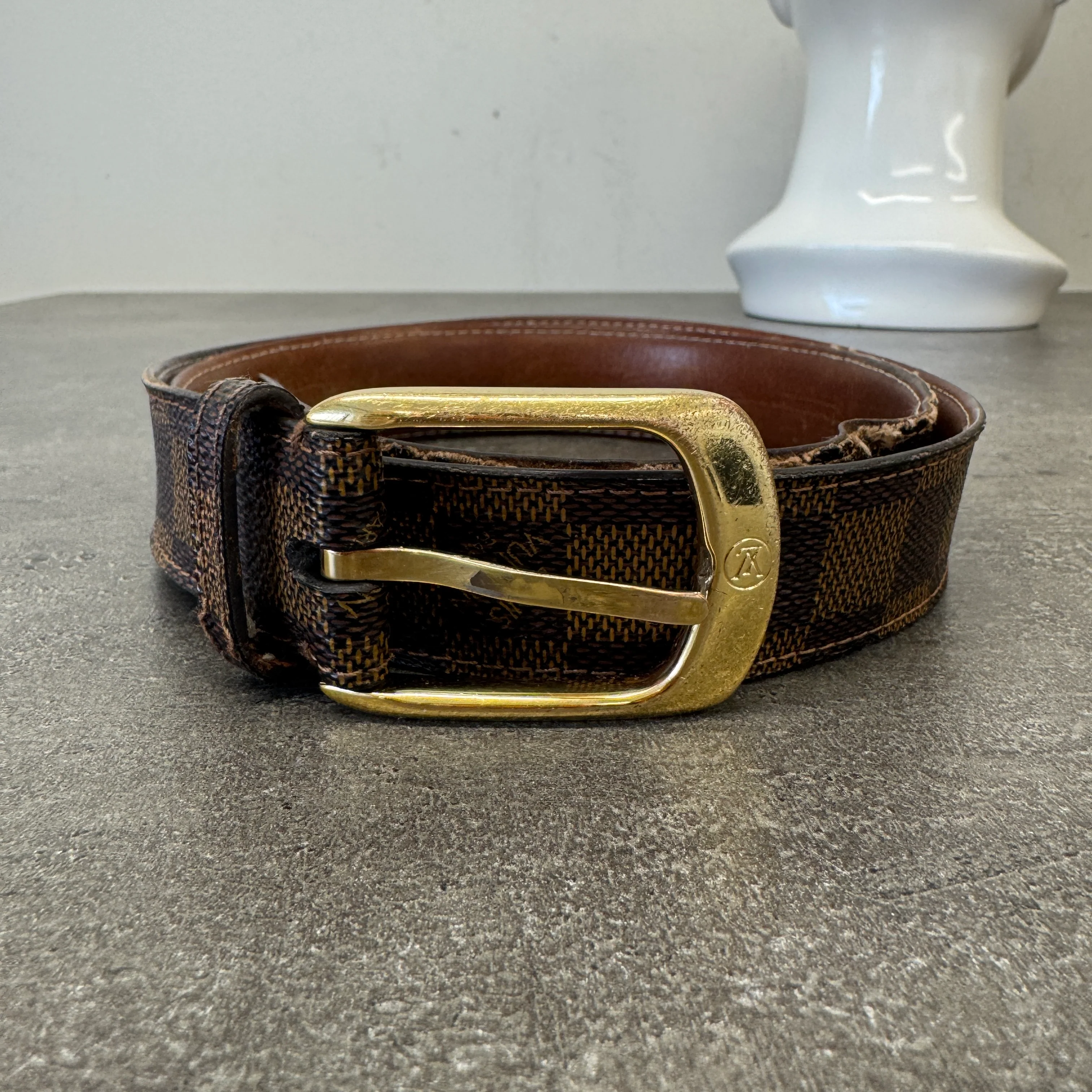 Men's Damier Ebene Belt Brown Size 95cm / UK 14 - Image 10
