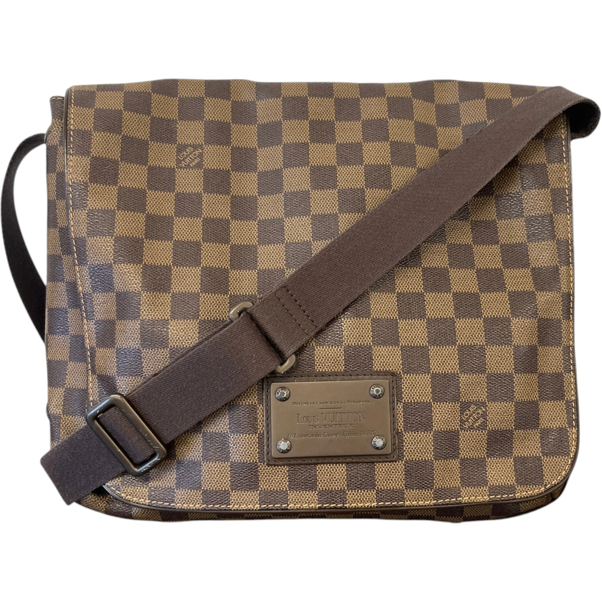 Men's Damier Ebene Brookyln Messenger Bag Brown