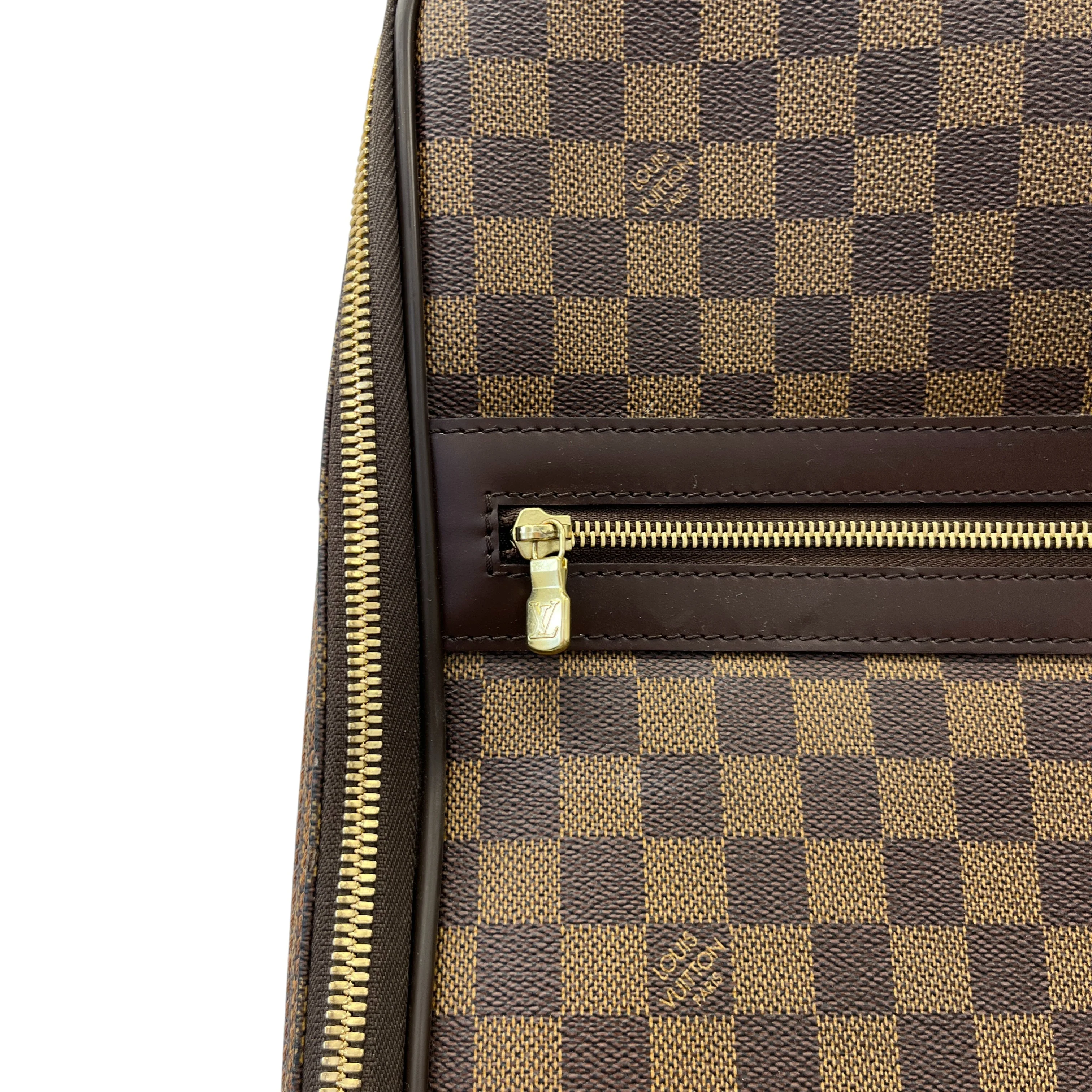 Men's Damier Ebene Pegase 65 Suitcase Brown - Image 12