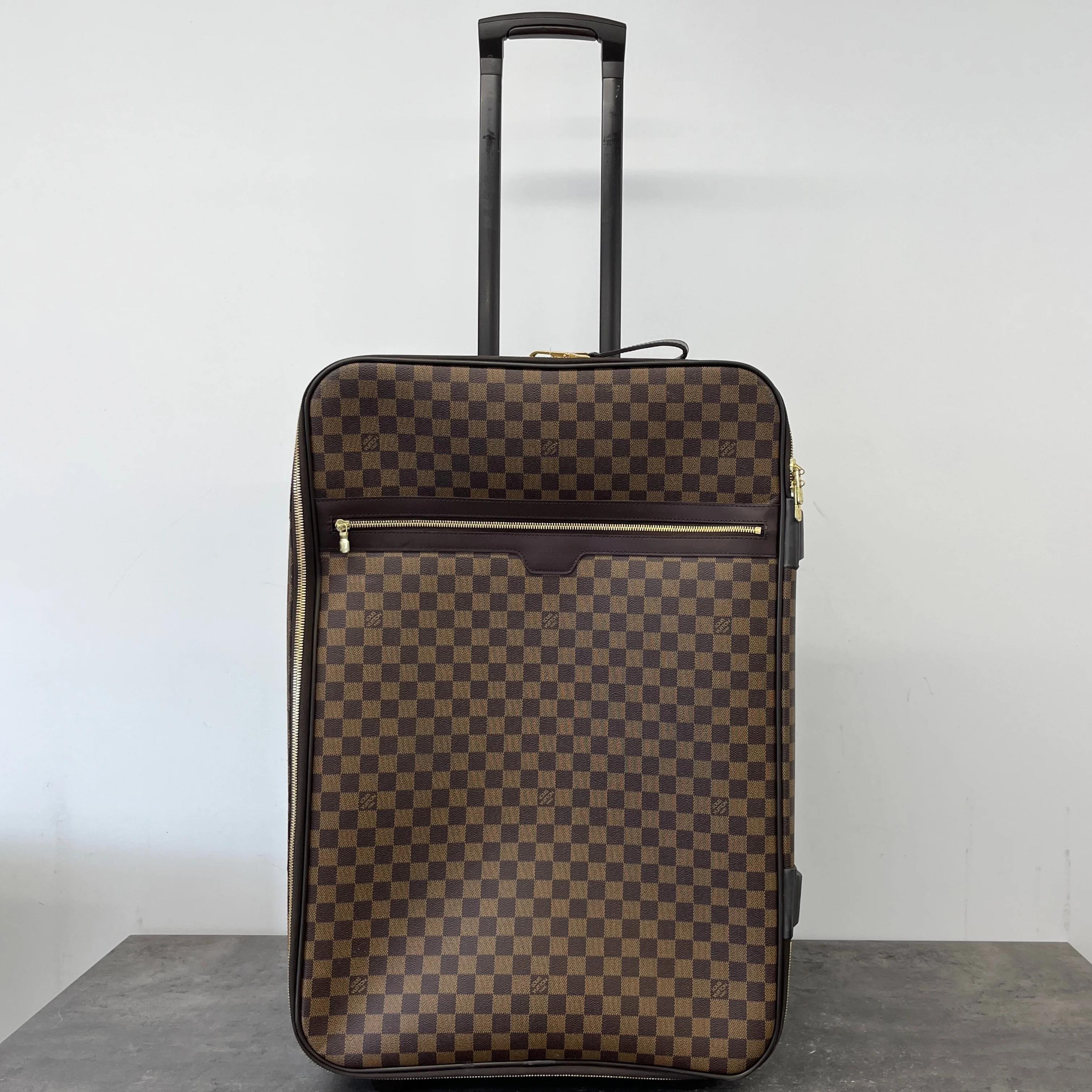 Men's Damier Ebene Pegase 65 Suitcase Brown - Image 19