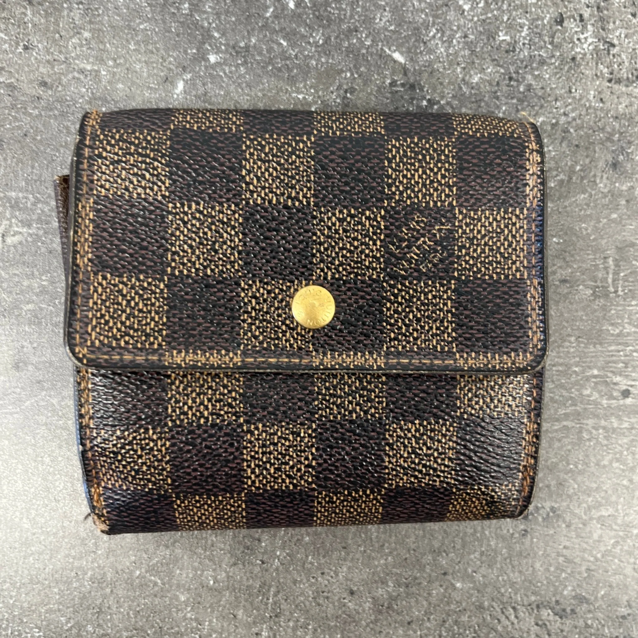 Men's Damier Ebene Portefeuille Elise Purse Brown - Image 10