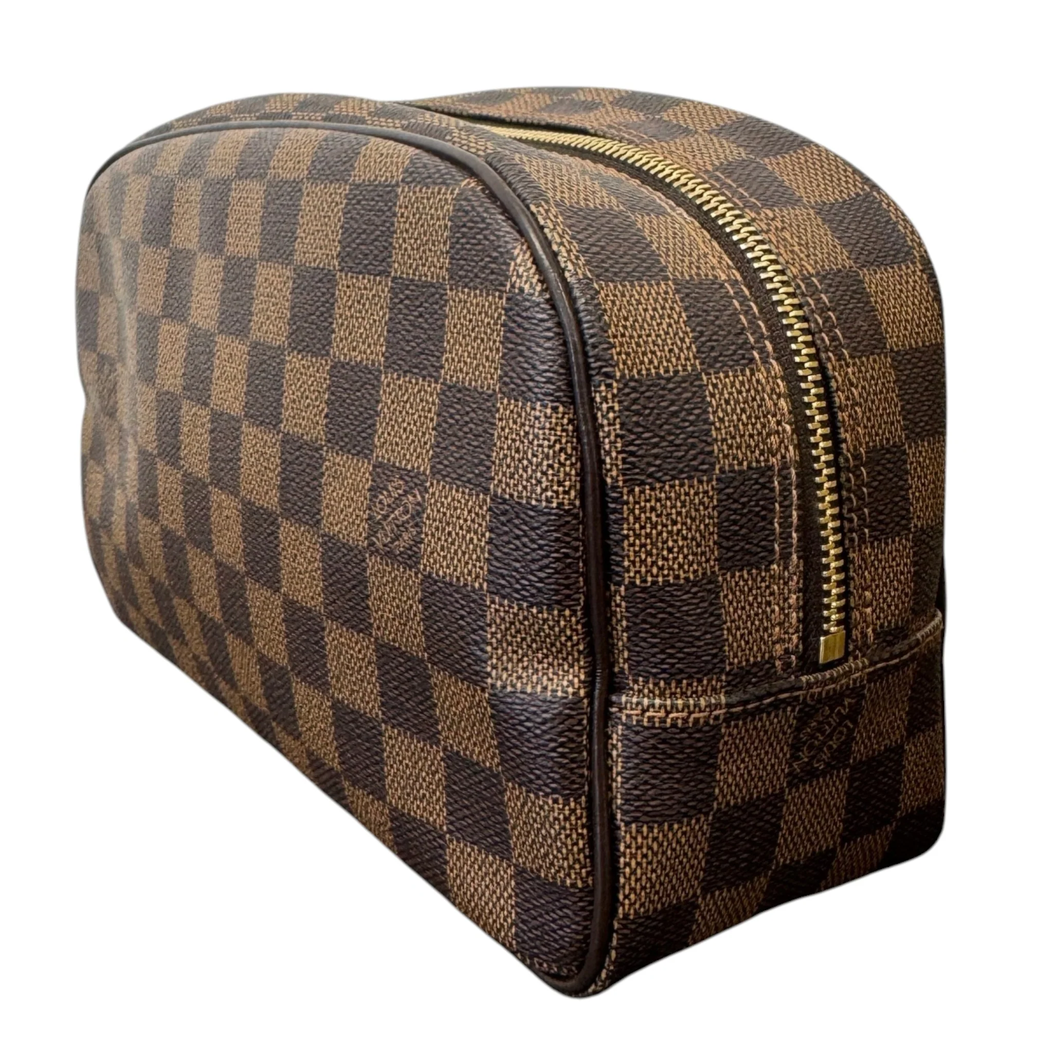 Men's Damier Ebene Trousse 25 Toiletry Bag Brown - Image 5