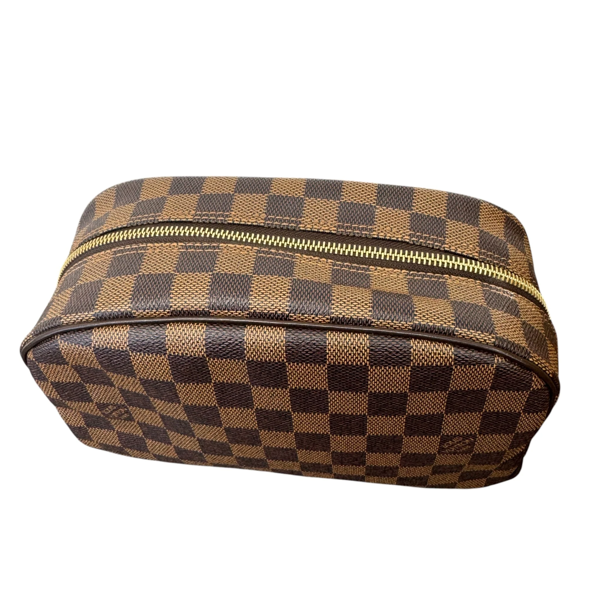 Men's Damier Ebene Trousse 25 Toiletry Bag Brown - Image 6