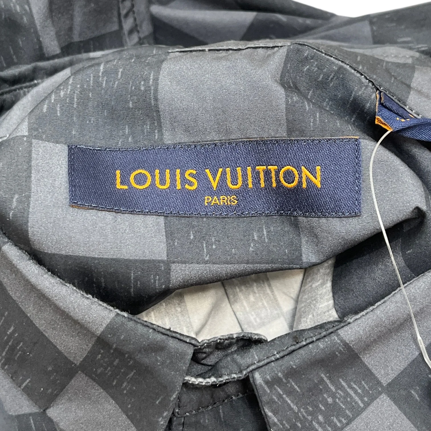 Men's Damier Fw21 Long Sleeve Shirt Charcoal Size L - Image 6