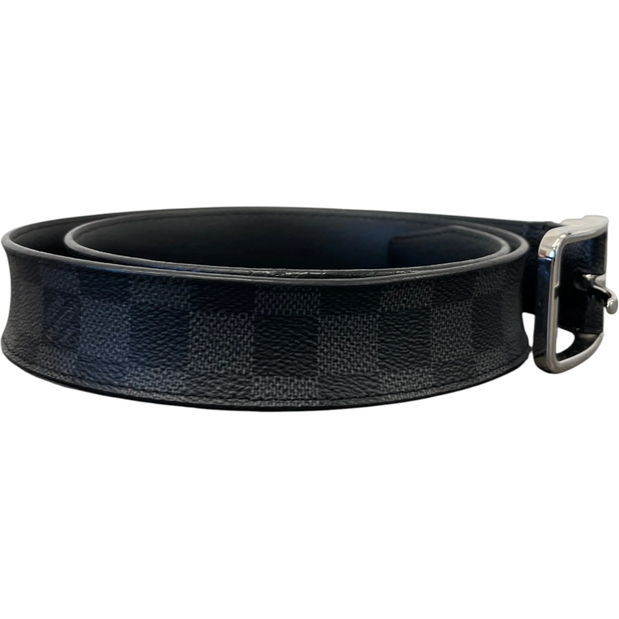 Men's Damier Graphite Belt Black Size Waist 32" - Image 4