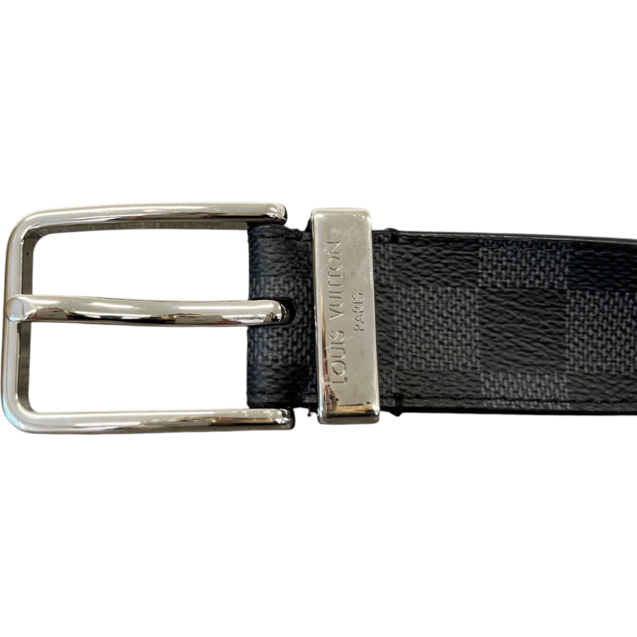 Men's Damier Graphite Belt Black Size Waist 32" - Image 5