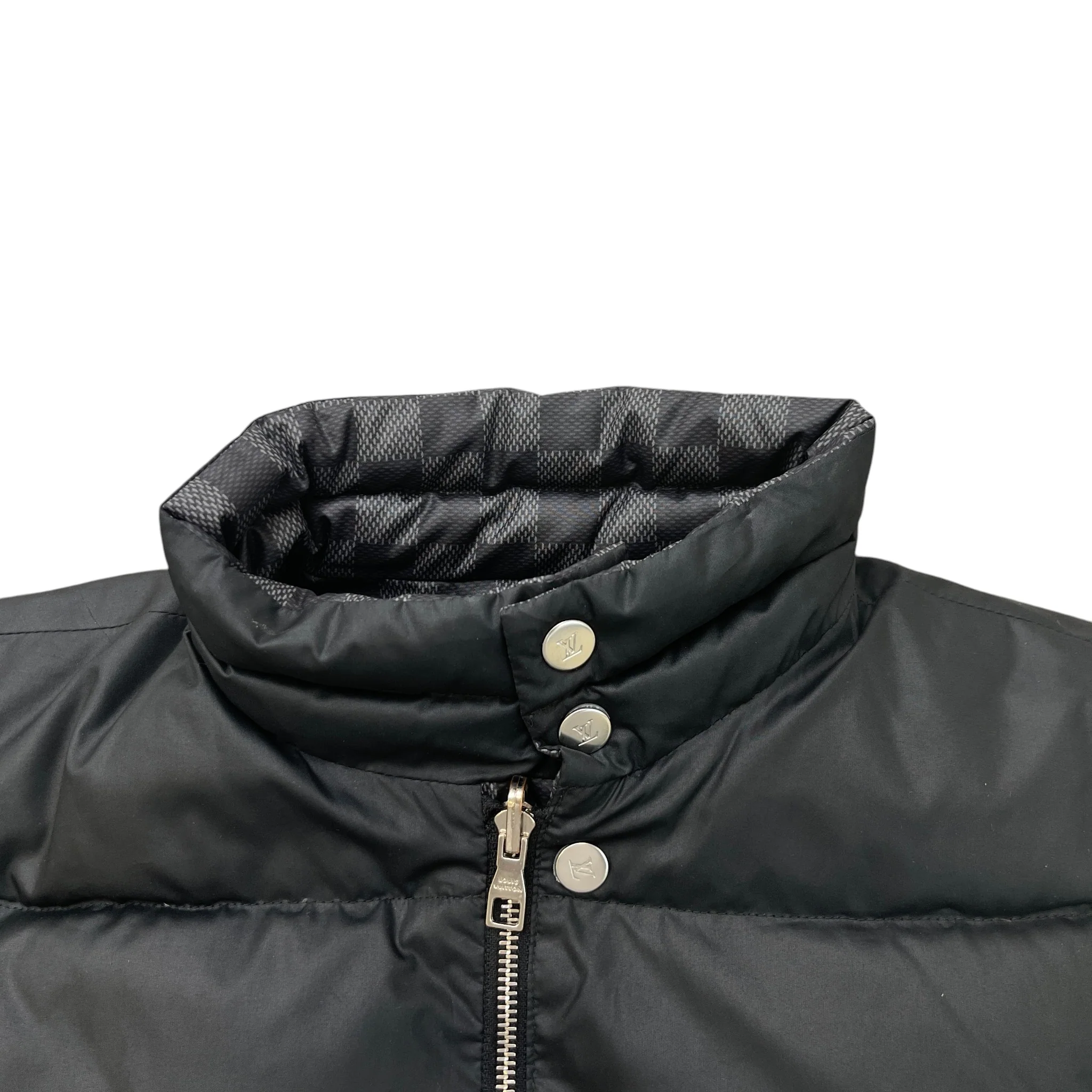Men's Damier Graphite Boys Age 6 Reversible Gilet Black Size XXS - Image 10