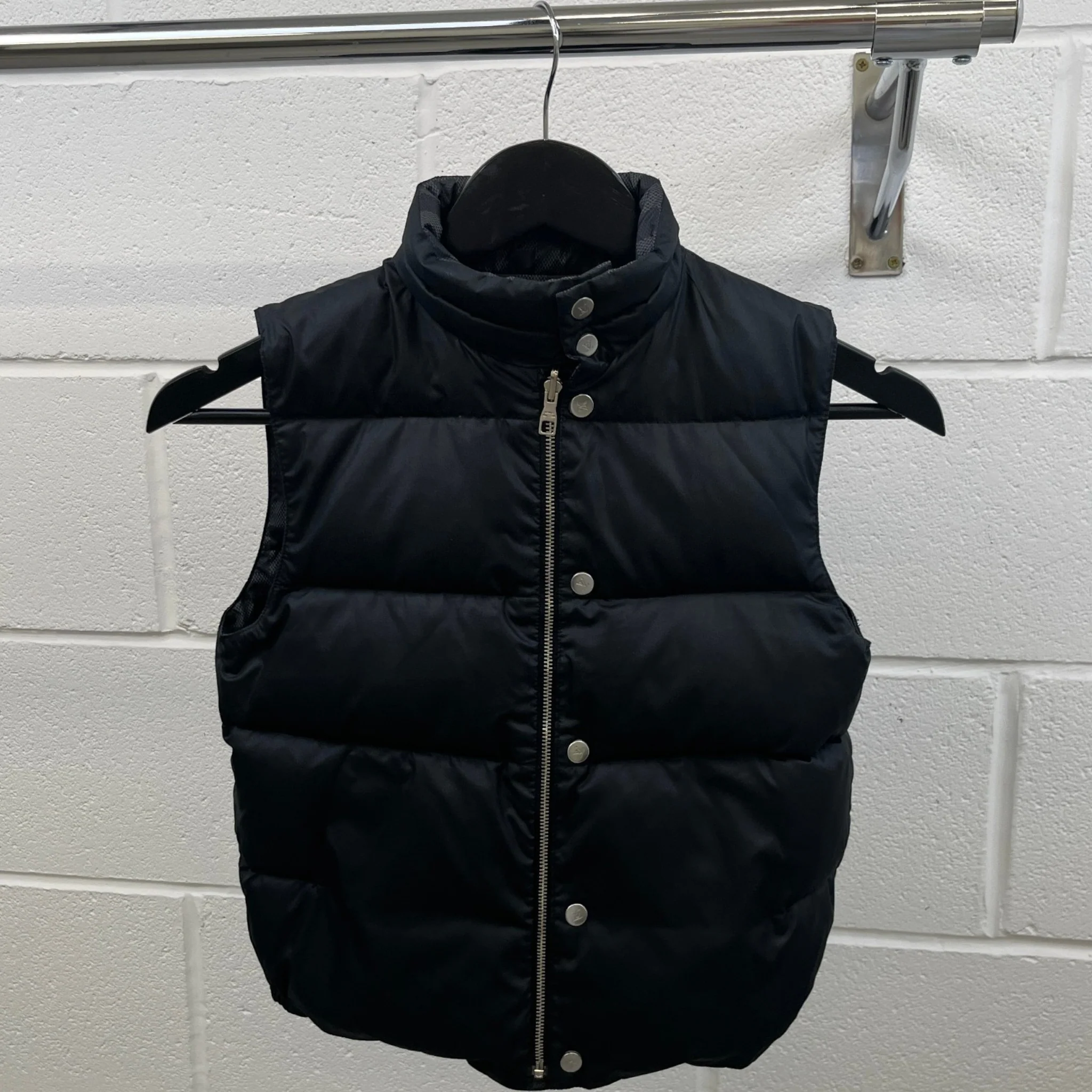 Men's Damier Graphite Boys Age 6 Reversible Gilet Black Size XXS - Image 13