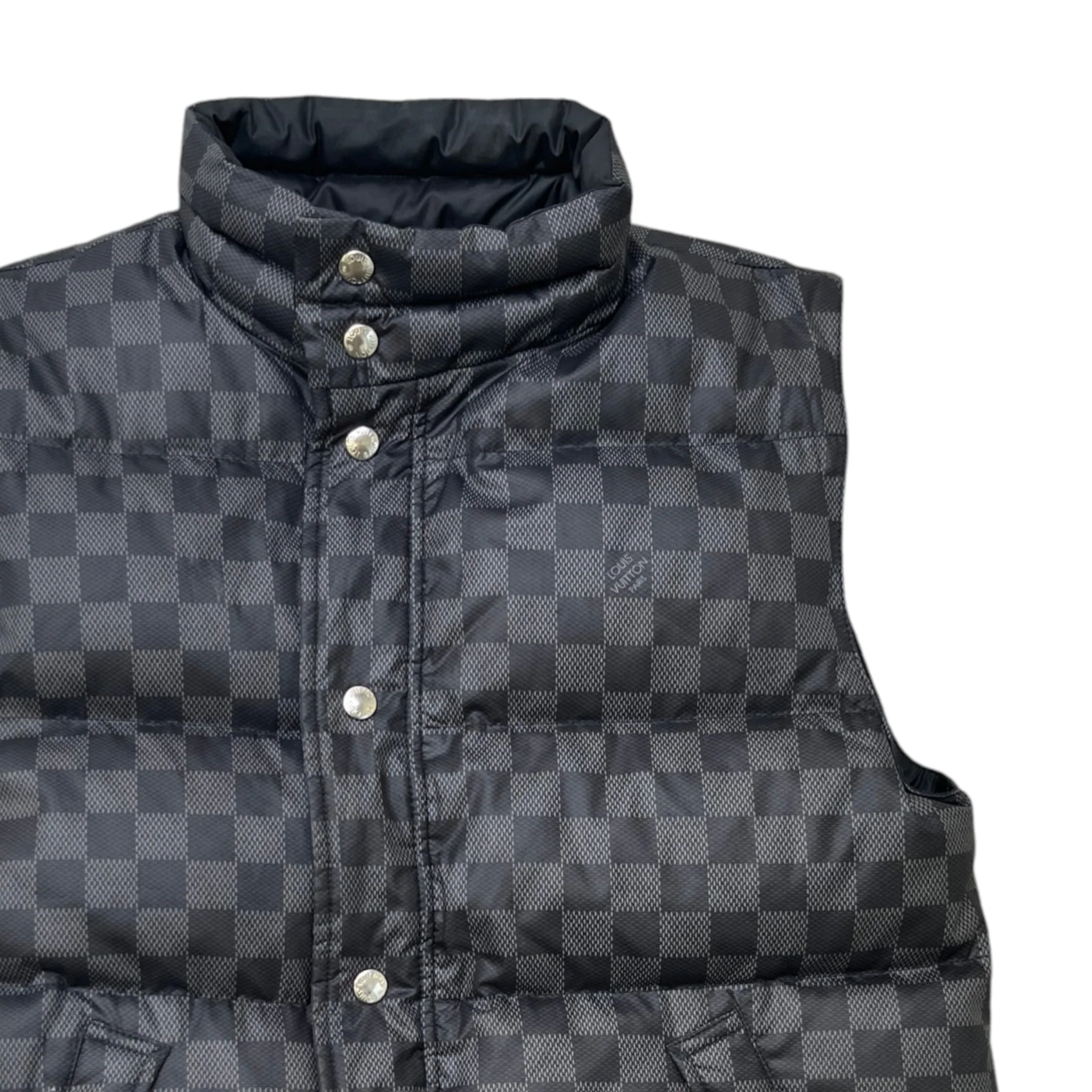 Men's Damier Graphite Boys Age 6 Reversible Gilet Black Size XXS - Image 5