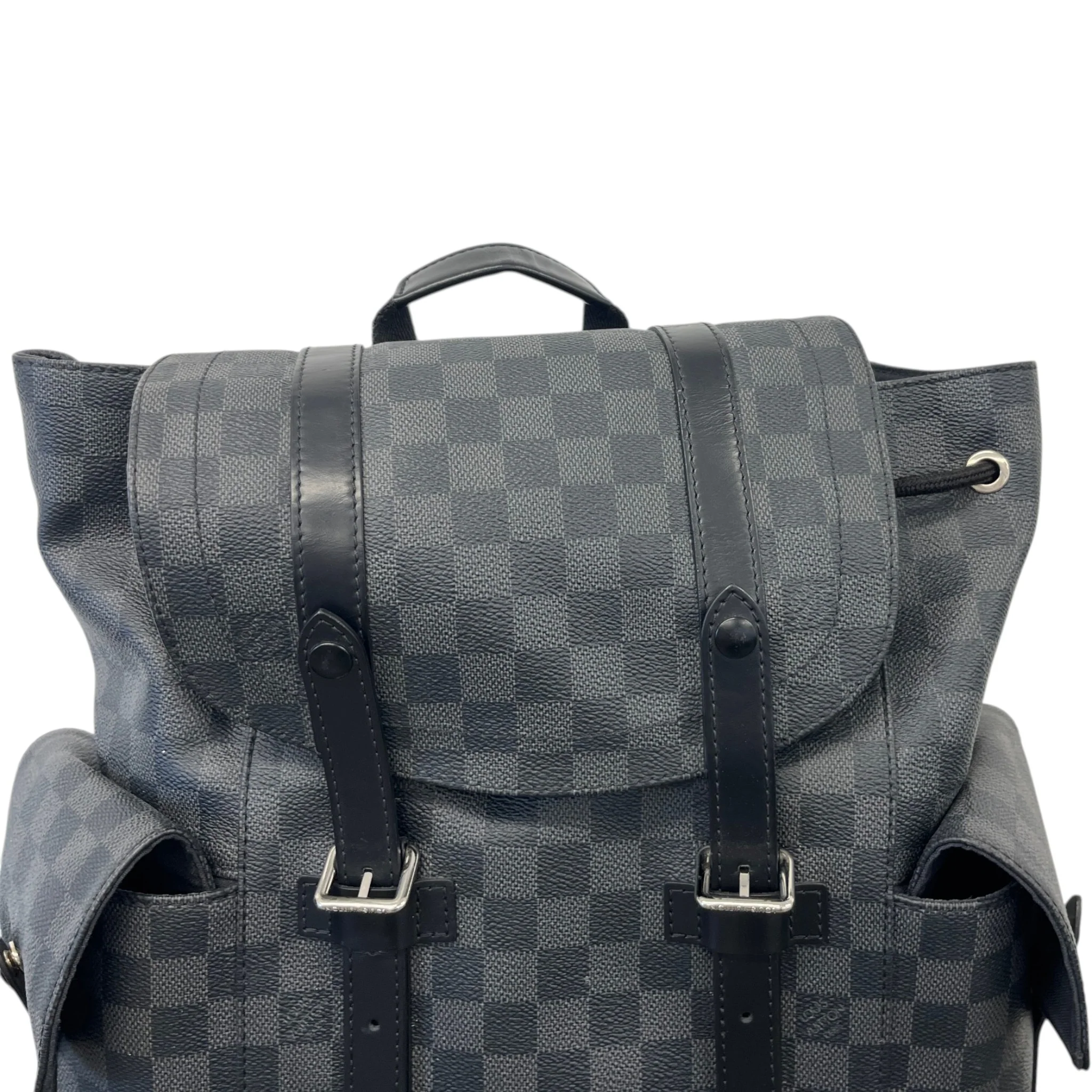 Men's Damier Graphite Christopher Backpack Black - Image 11