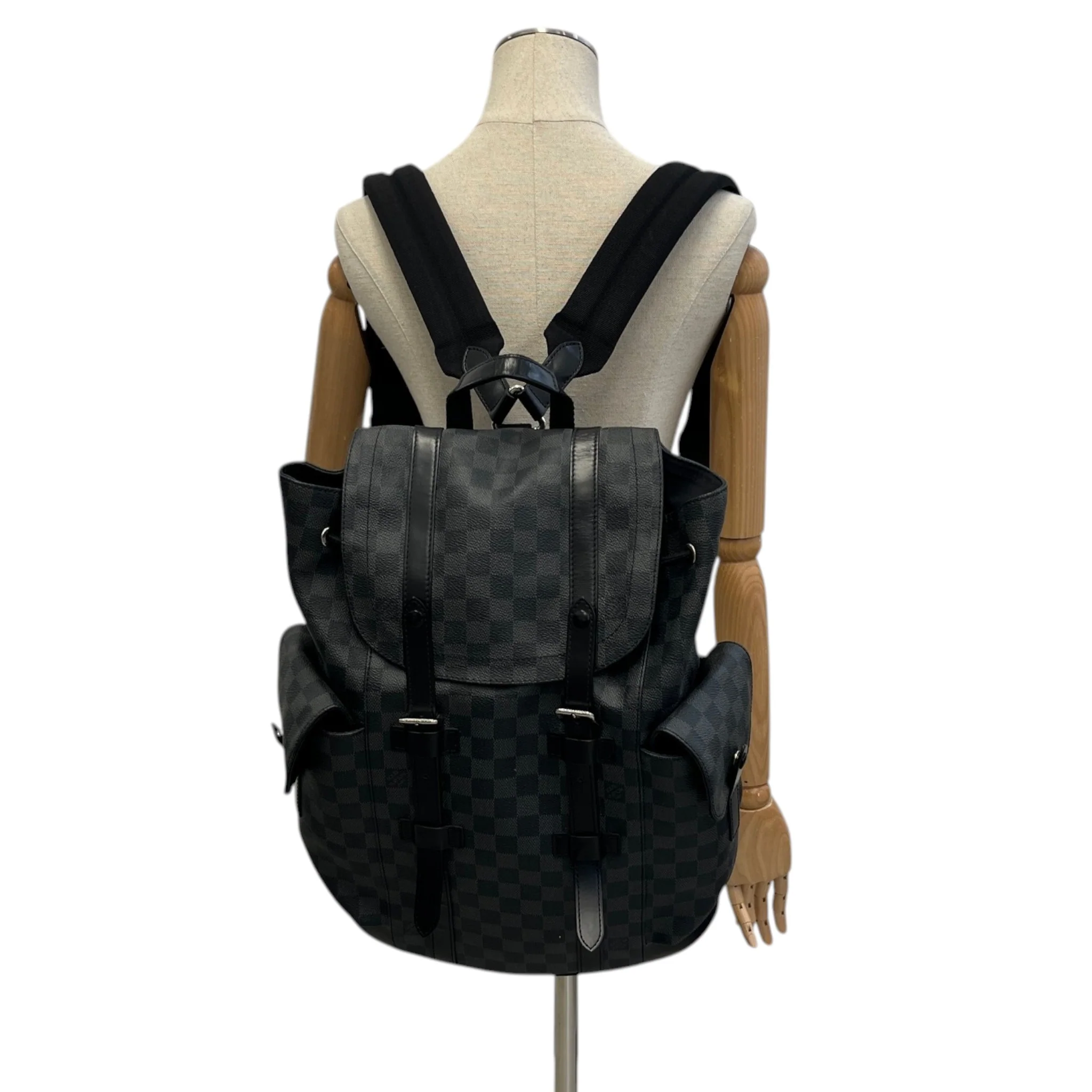 Men's Damier Graphite Christopher Backpack Black - Image 2